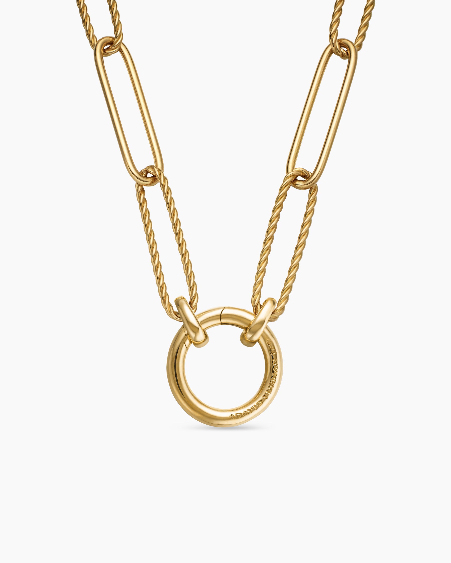 DY Madison Elongated Chain Necklace in 18K Yellow Gold, 5mm - Image 4