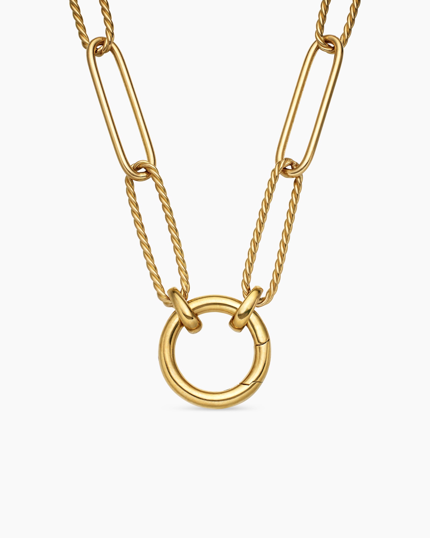 DY Madison Elongated Chain Necklace in 18K Yellow Gold, 5mm