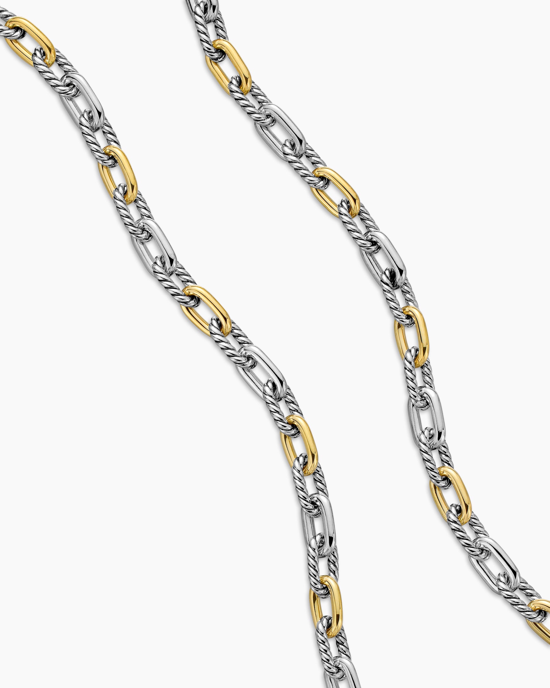 DY Madison Chain Necklace in Sterling Silver with 18K Yellow Gold, 5.5mm - Image 3
