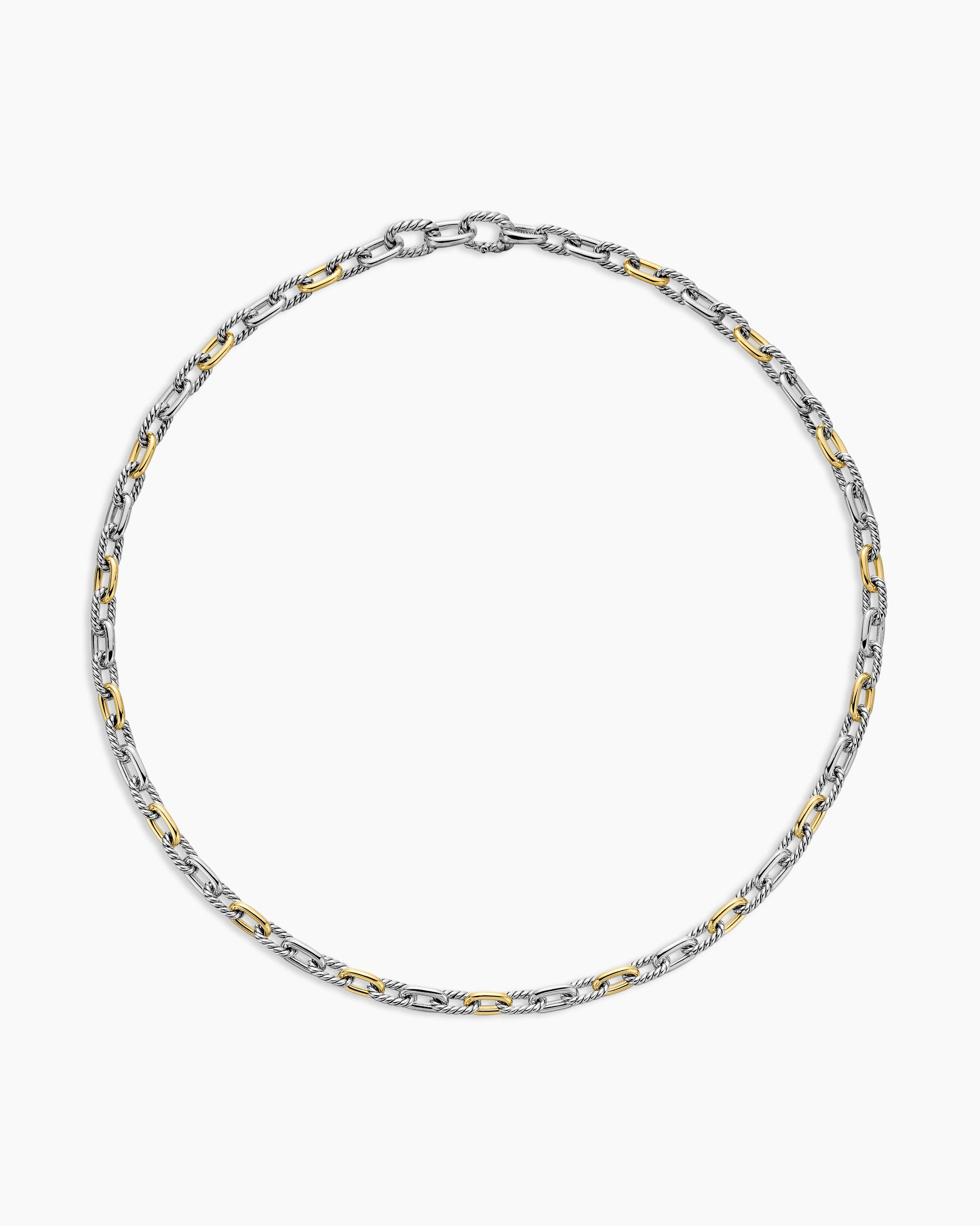 DY Madison Chain Necklace in Sterling Silver with 18K Yellow Gold, 5.5mm - Image 4