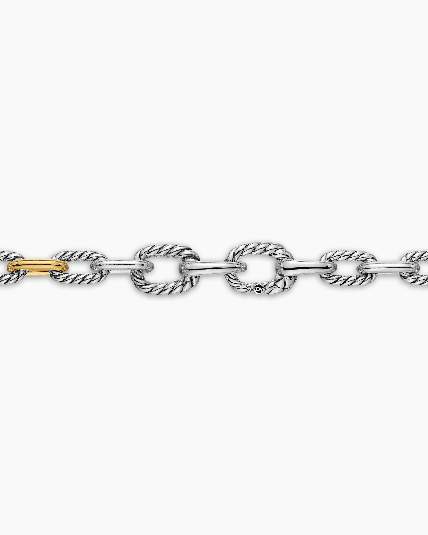 DY Madison Chain Necklace in Sterling Silver with 18K Yellow Gold, 5.5mm - Image 5