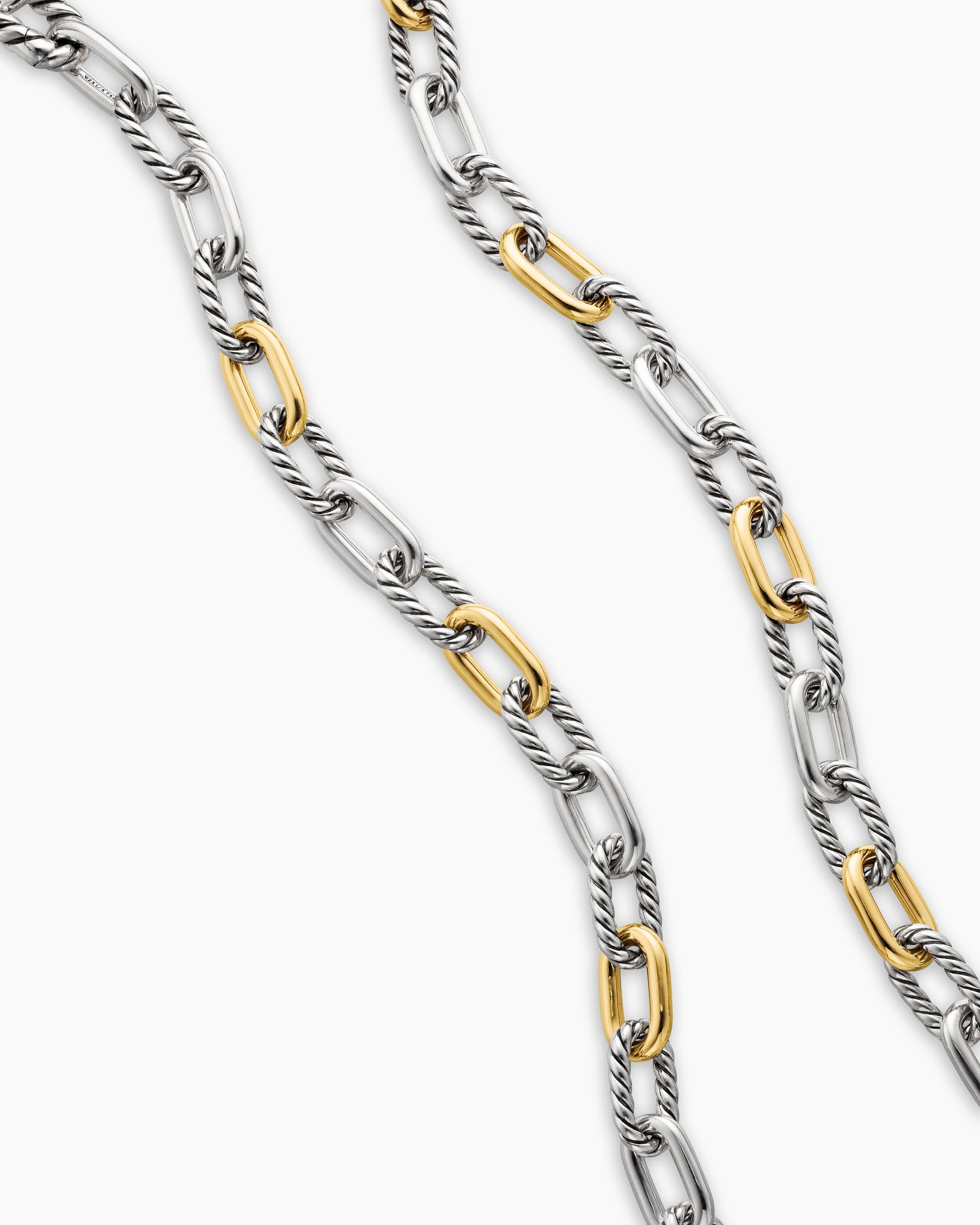 DY Madison Chain Necklace in Sterling Silver with 18K Yellow Gold, 8.5mm - Image 3