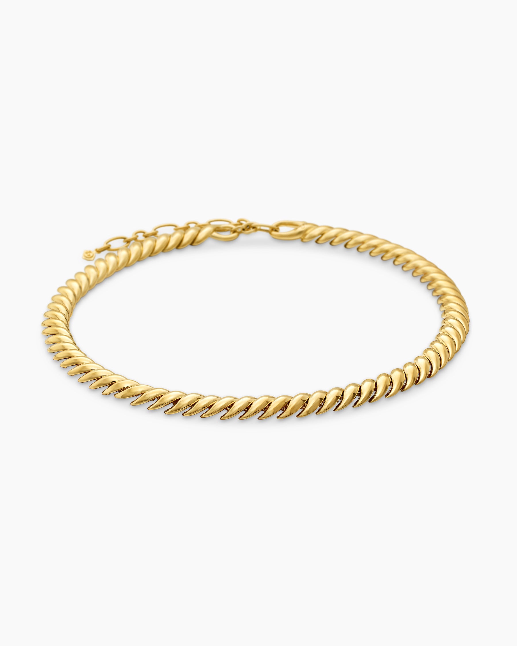 Sculpted Cable Necklace in 18K Yellow Gold, 8.5mm - Image 3