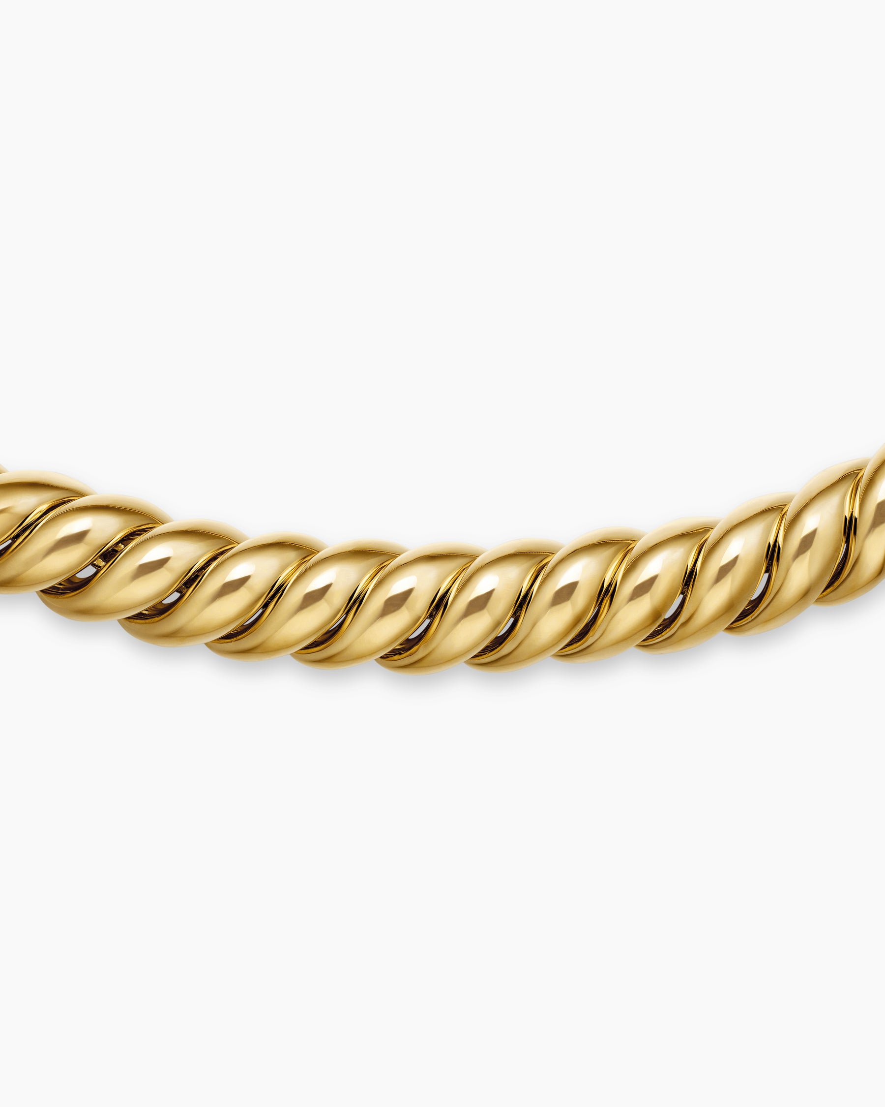 Sculpted Cable Necklace in 18K Yellow Gold, 8.5mm - Image 4