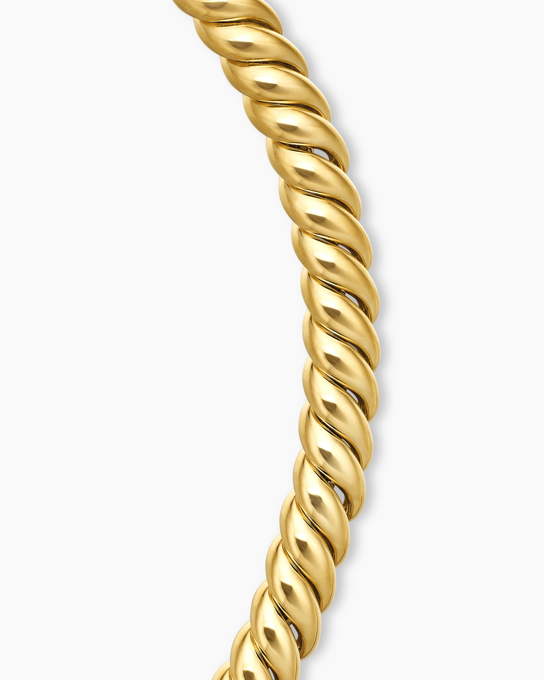 Sculpted Cable Necklace in 18K Yellow Gold, 8.5mm - Image 5