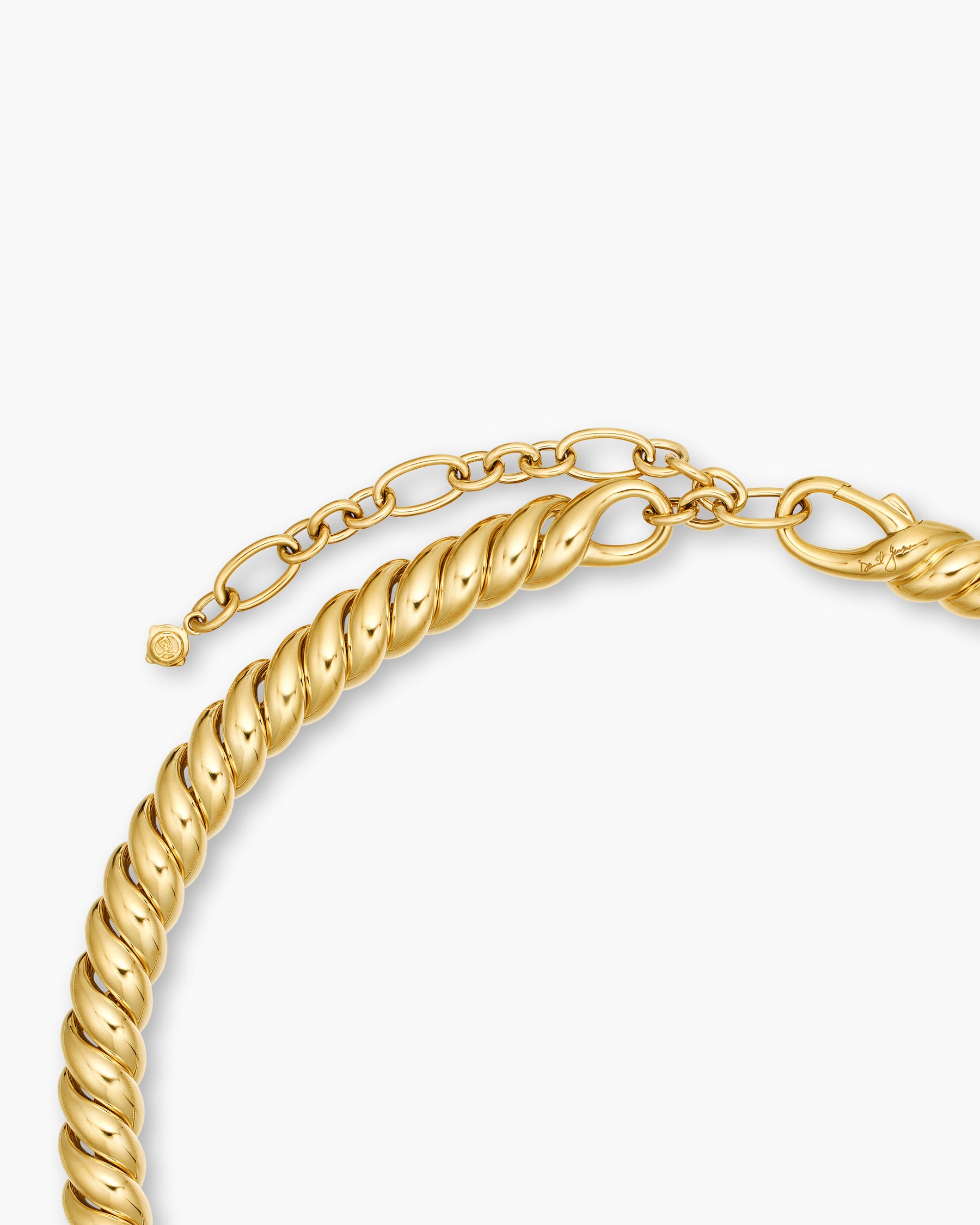 Sculpted Cable Necklace in 18K Yellow Gold, 8.5mm - Image 6
