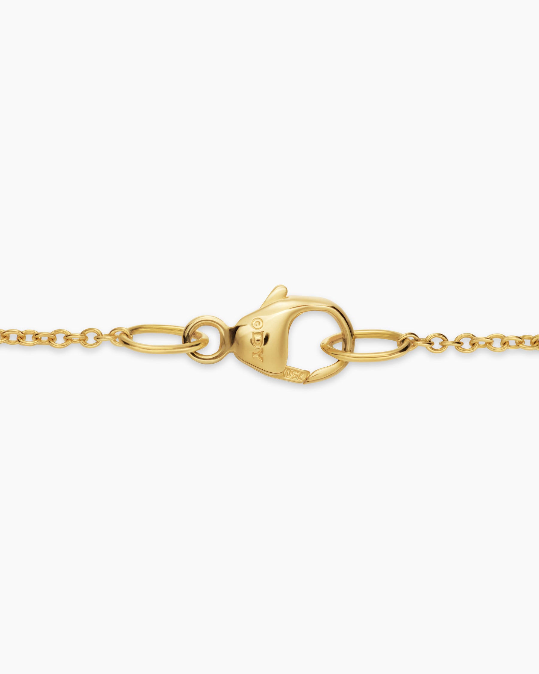 Petite Modern Renaissance Pyramid Station Necklace in 18K Yellow Gold with Diamonds, 4.6mm - Image 5