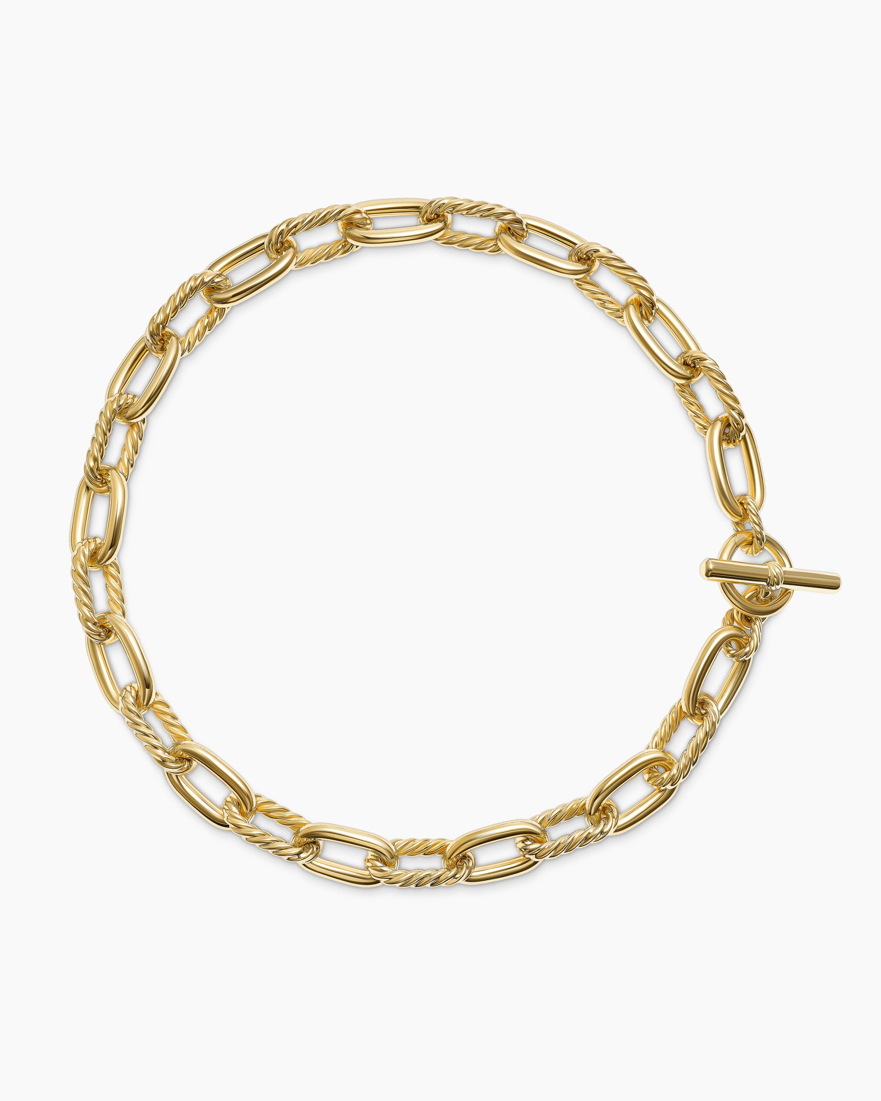 DY Madison Toggle Necklace in 18K Yellow Gold, 13.5mm