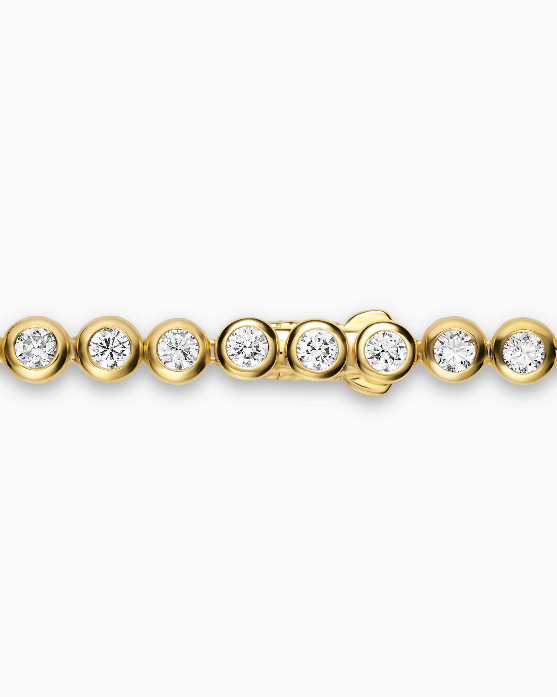 Bezel Set Tennis Necklace in 18K Yellow Gold with Diamonds, 4.7mm - Image 5