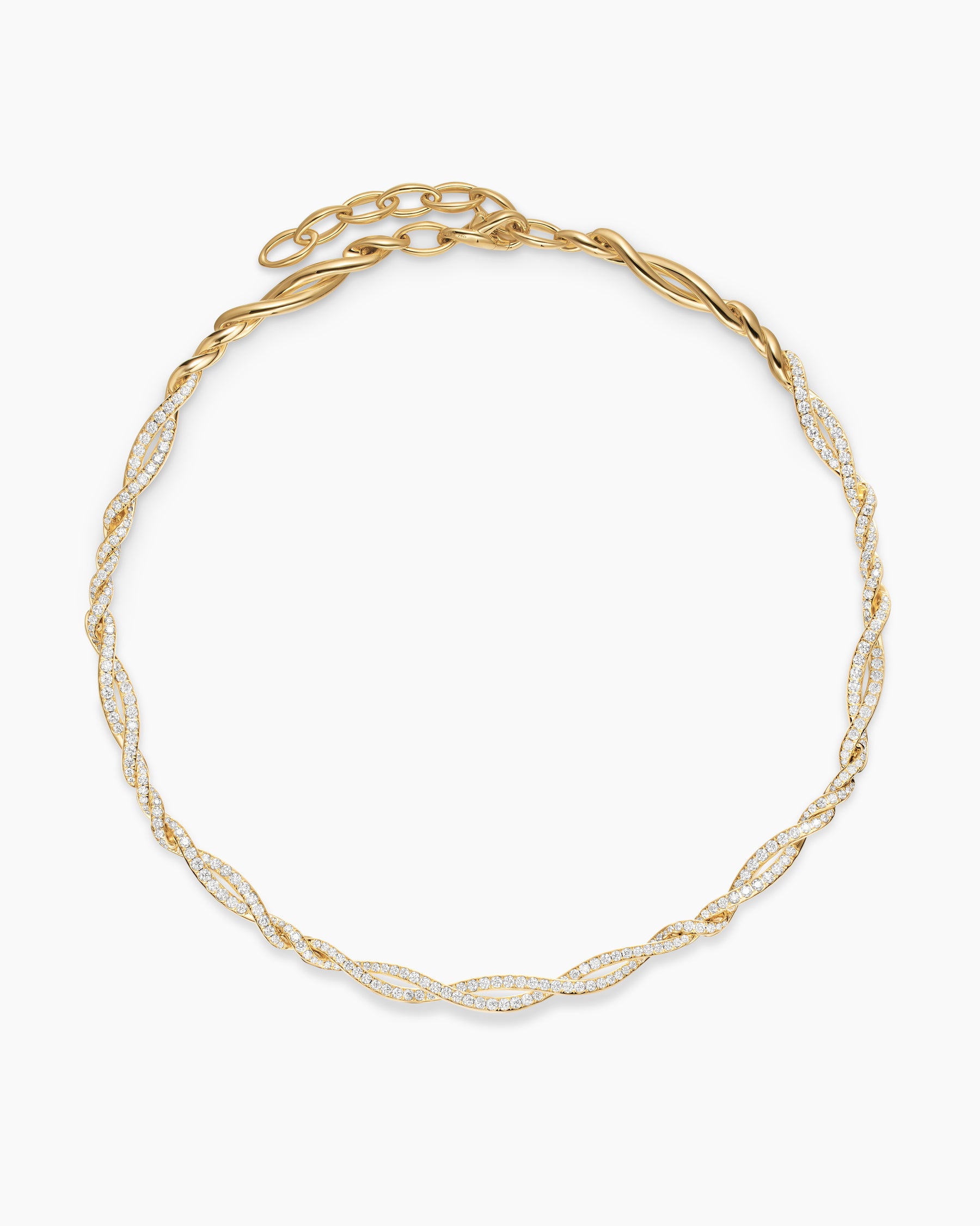 Wisteria Necklace in 18K Yellow Gold with Diamonds, 6mm