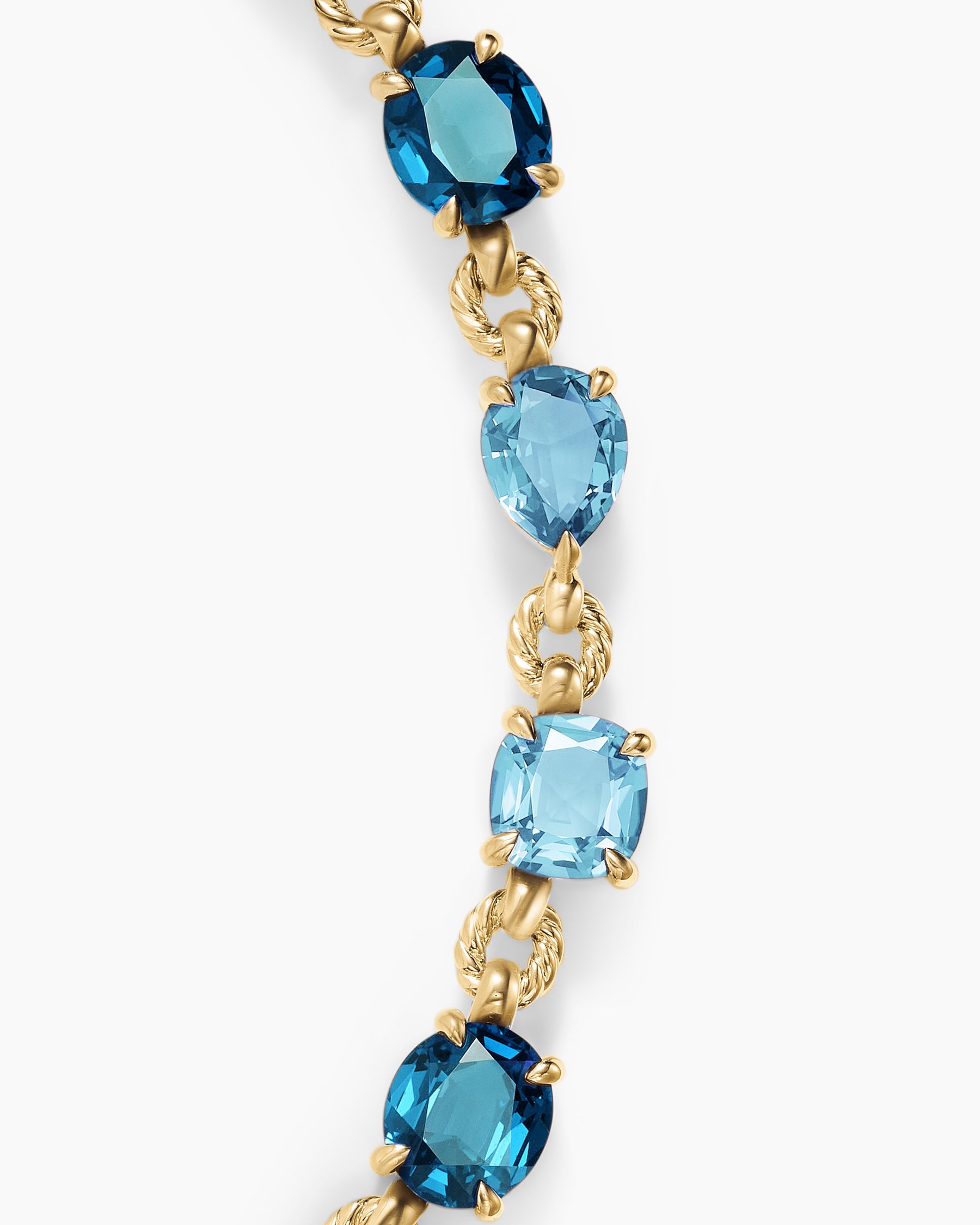 Marbella Toggle Necklace in 18K Yellow Gold with Blue Topaz and Hampton Blue Topaz - Image 5