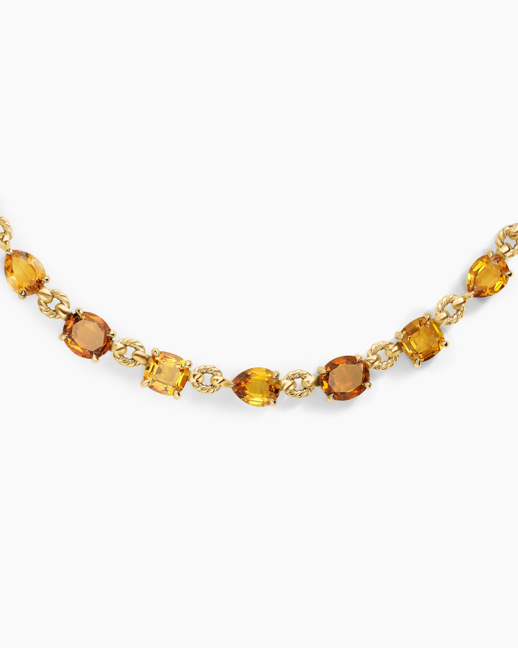 Marbella Toggle Necklace in 18K Yellow Gold with Citrine and Madeira Citrine - Image 4
