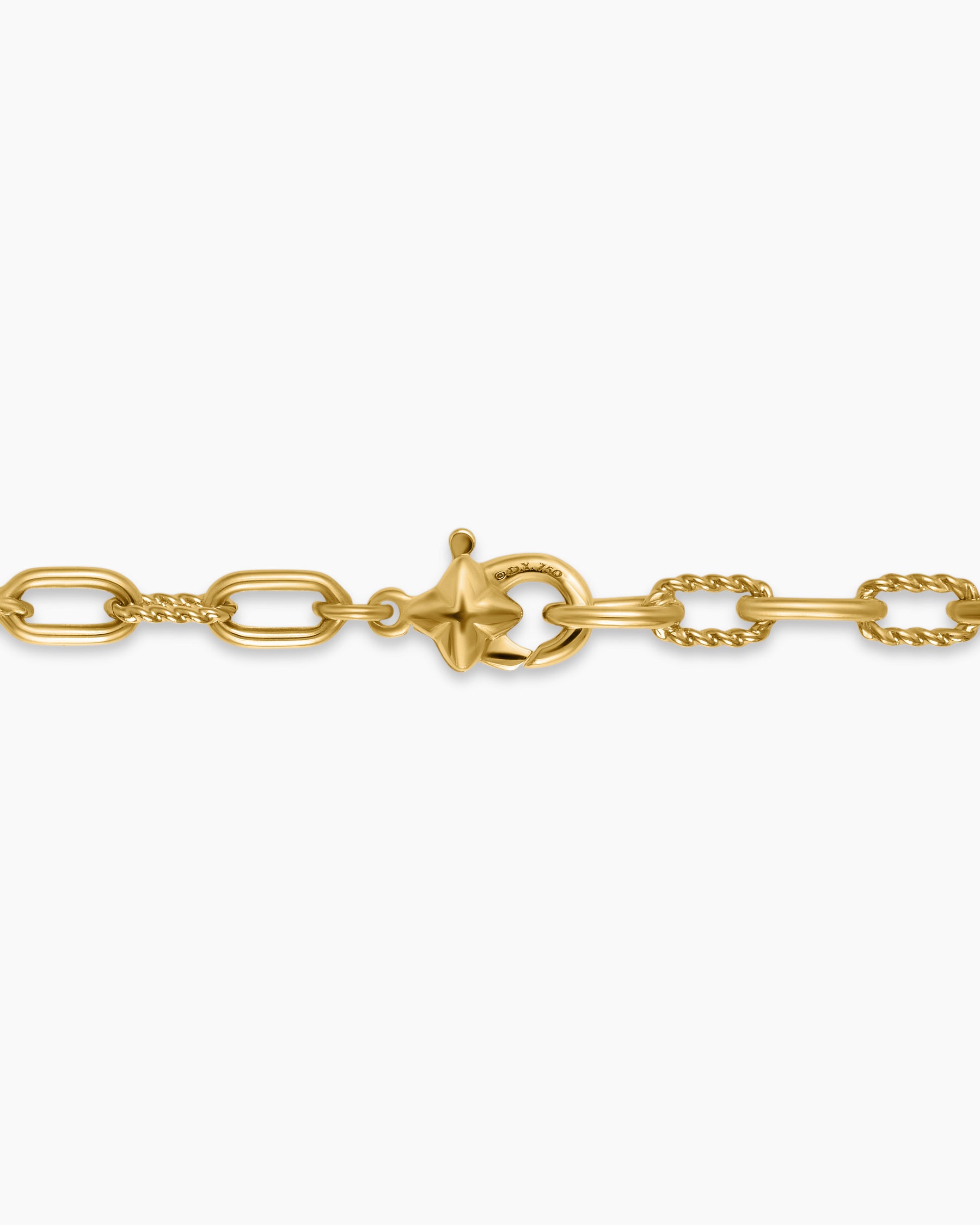 DY Madison Pavé Bead Station Necklace in 18K Yellow Gold, 3mm - Image 5