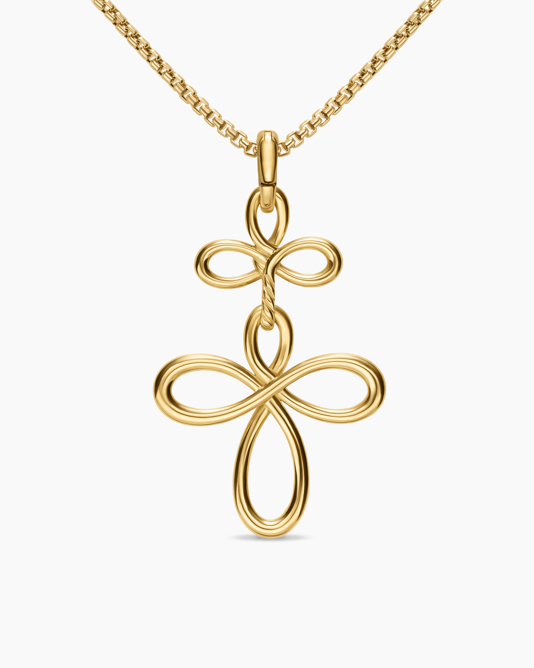 Wisteria Pendant Necklace in 18K Yellow Gold with Diamonds, 38.2mm - Image 4