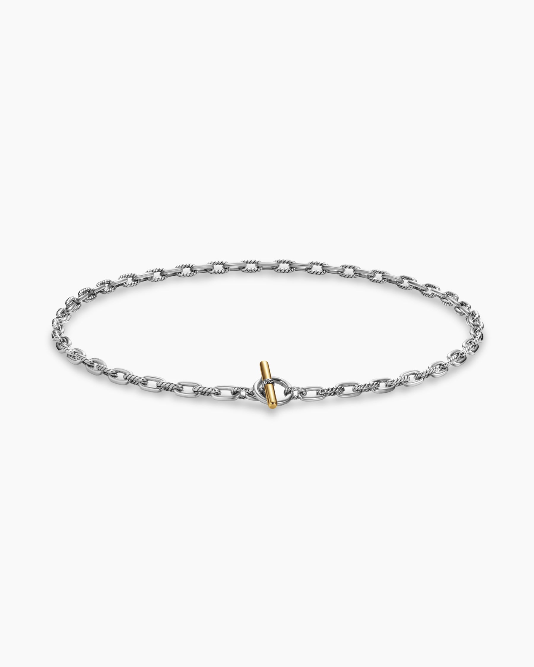 DY Madison Toggle Chain Necklace in Sterling Silver and 18K Yellow Gold, 5.5mm - Image 3