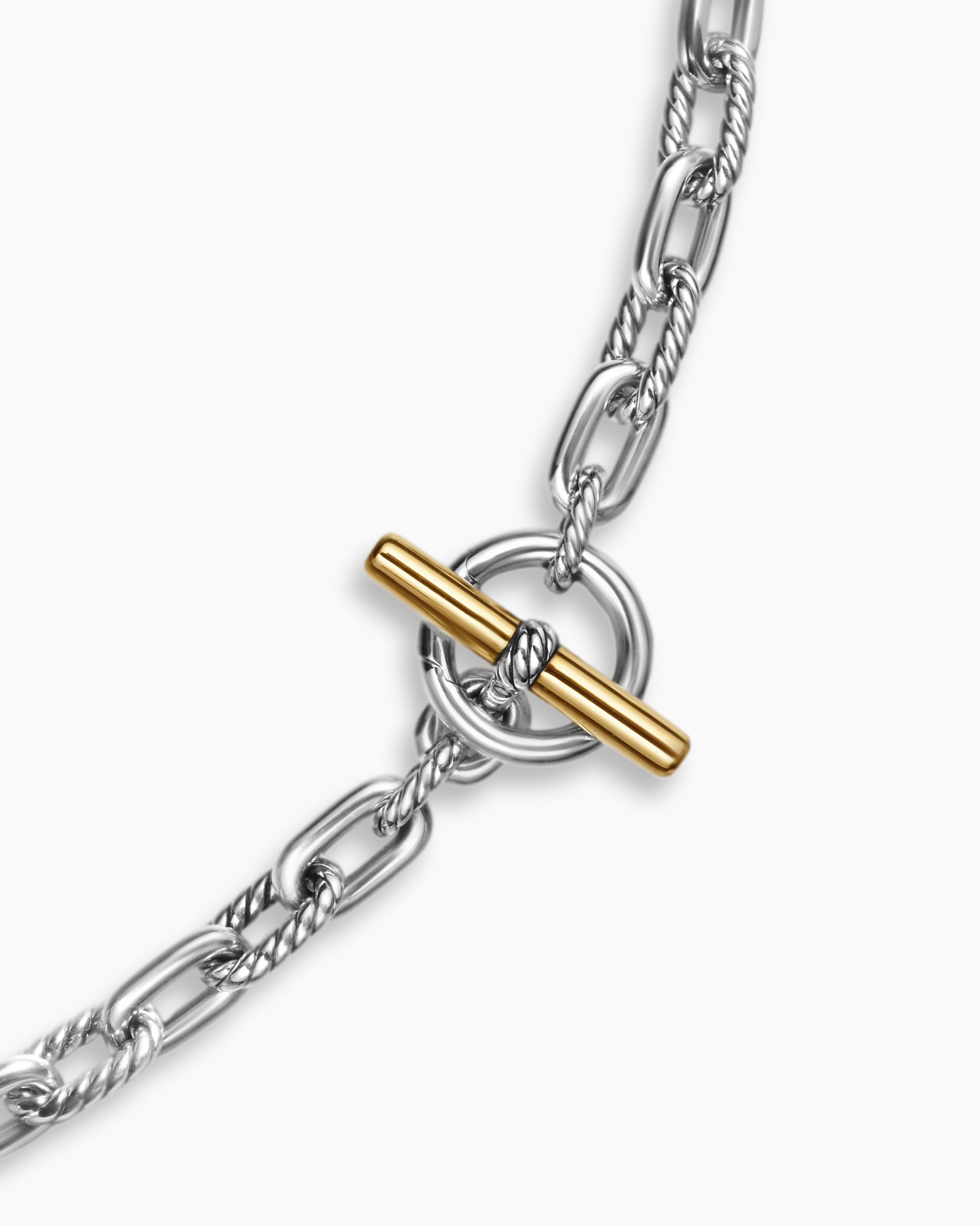 DY Madison Toggle Chain Necklace in Sterling Silver and 18K Yellow Gold, 5.5mm - Image 4