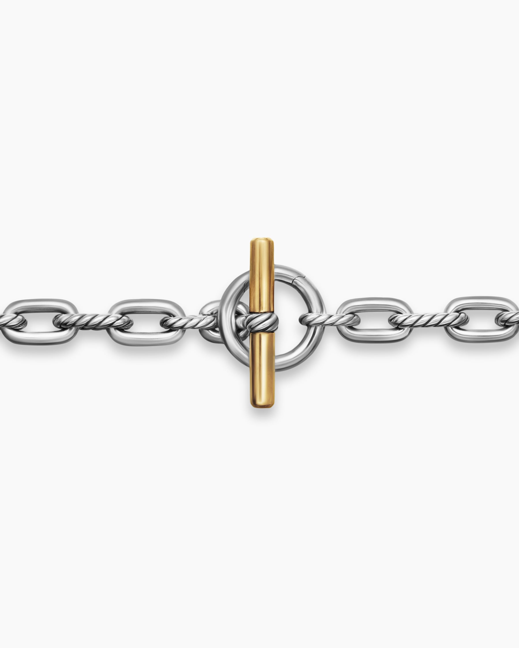 DY Madison Toggle Chain Necklace in Sterling Silver and 18K Yellow Gold, 5.5mm - Image 5
