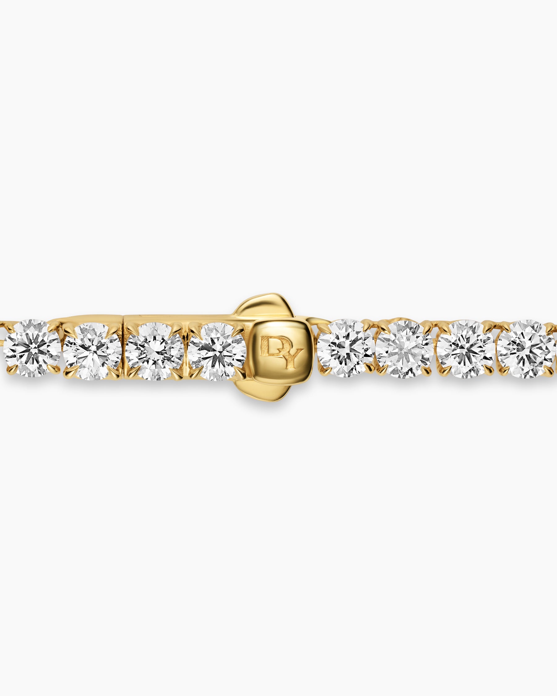Tennis Necklace in 18K Yellow Gold with Diamonds, 4mm - Image 5