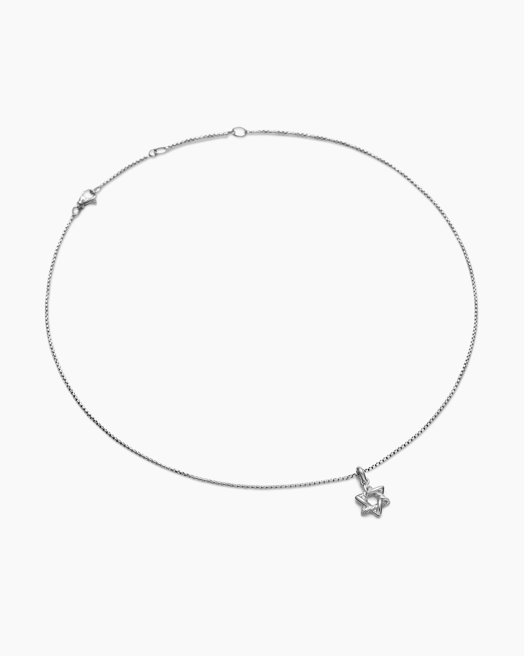 Star of David Pendant Necklace in Sterling Silver, 12.3mm - Image 3