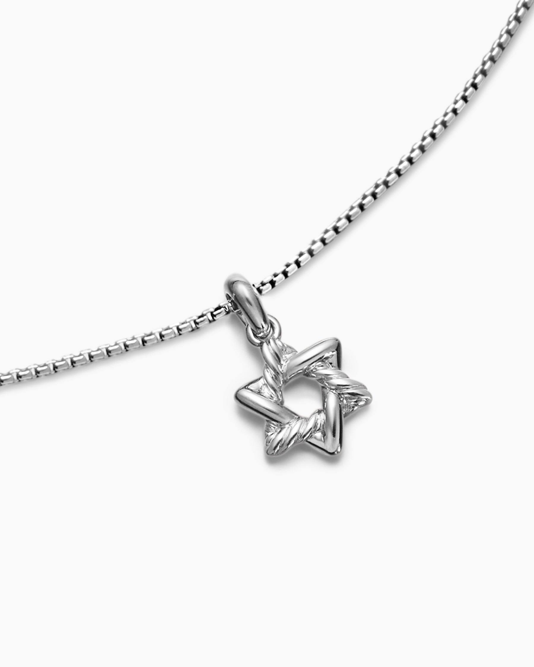 Star of David Pendant Necklace in Sterling Silver, 12.3mm - Image 5