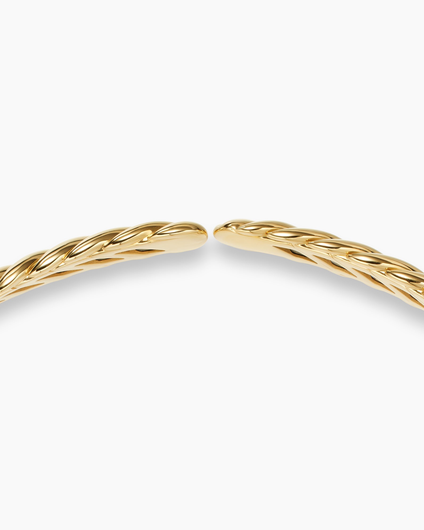 Sculpted Cable Flex Necklace in 18K Yellow Gold with Diamonds, 11mm - Image 6