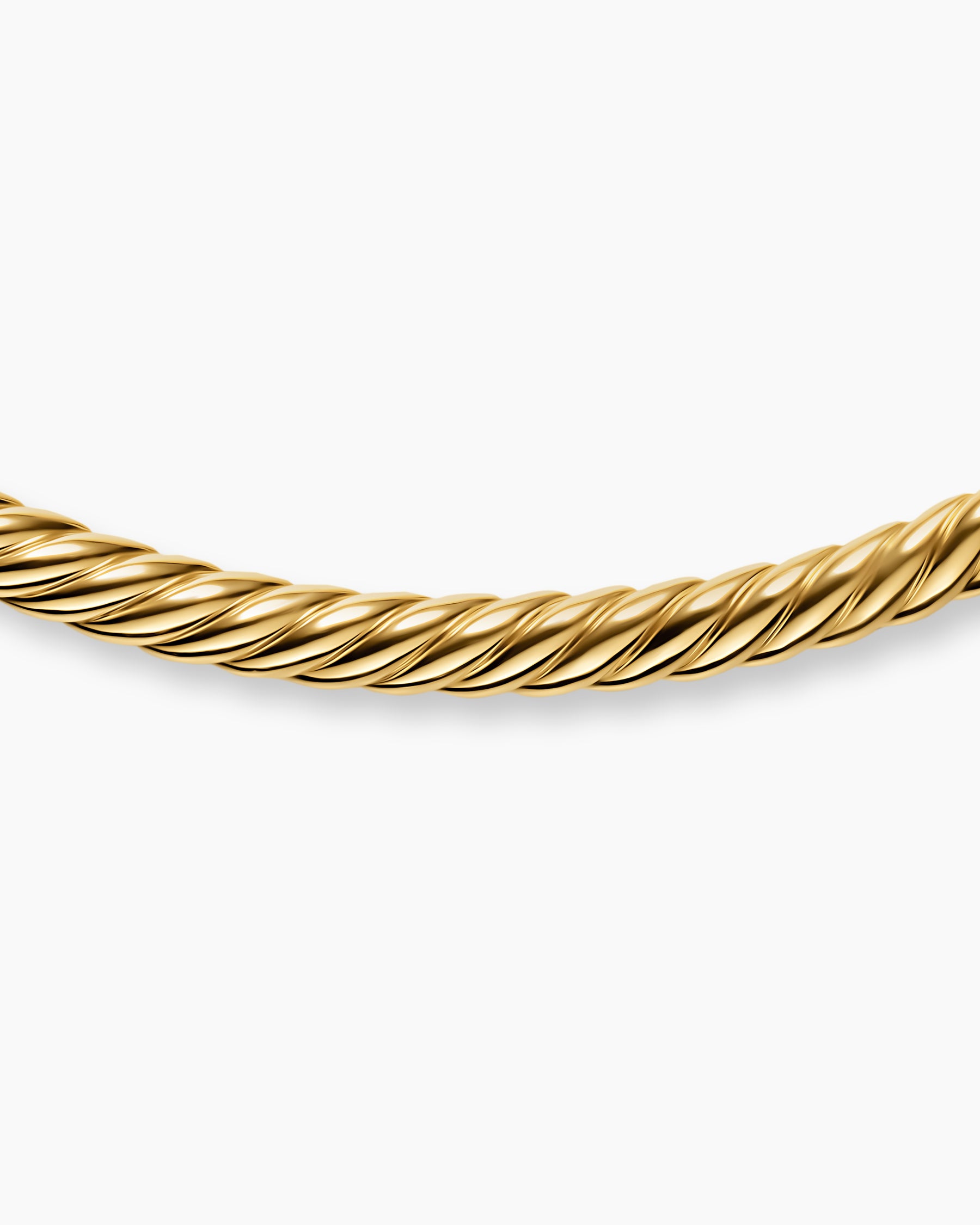 Sculpted Cable Flex Necklace in 18K Yellow Gold, 5mm - Image 3