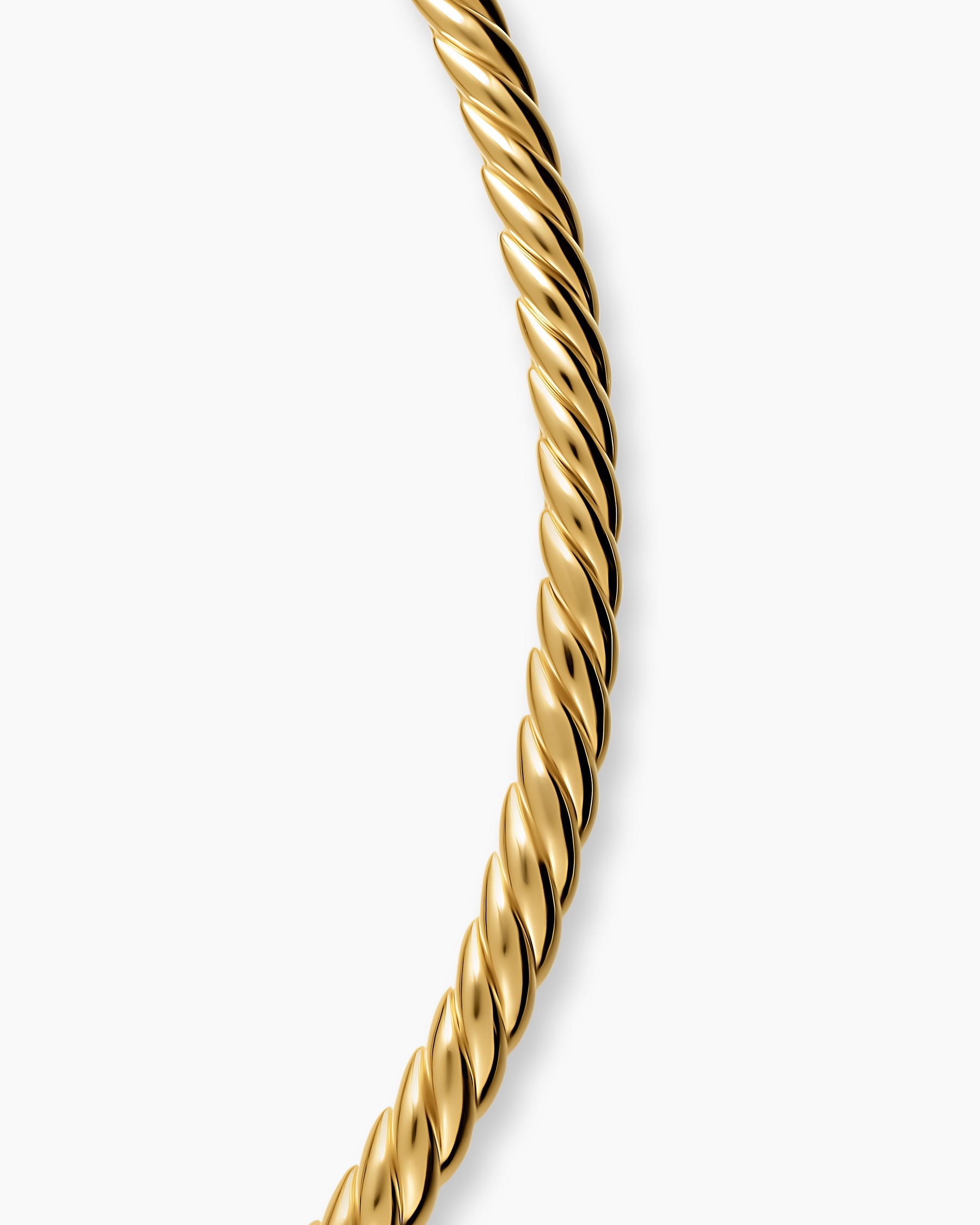 Sculpted Cable Flex Necklace in 18K Yellow Gold, 5mm - Image 4