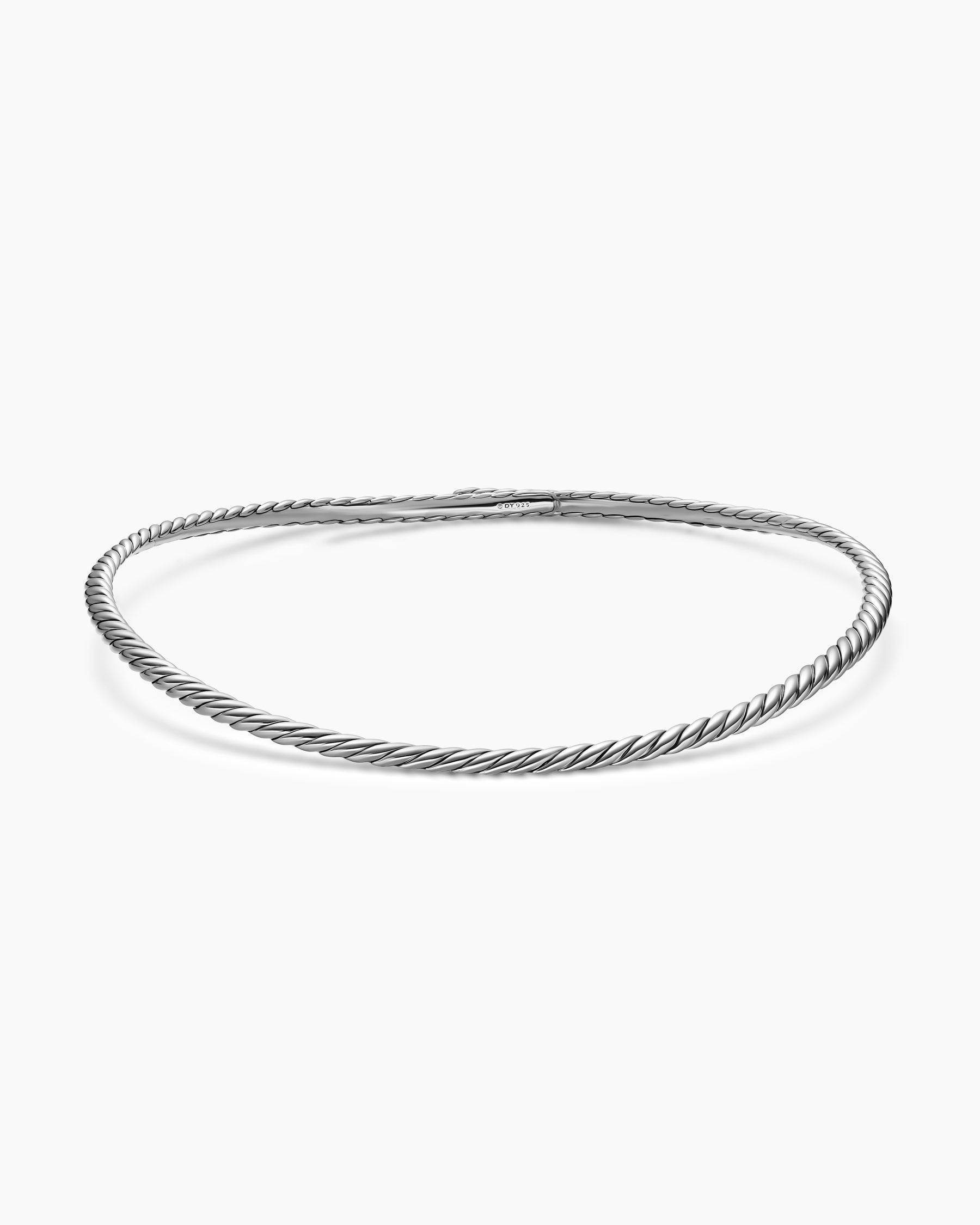 Alternative view of Sculpted Cable Flex Necklace in Sterling Silver, 5mm