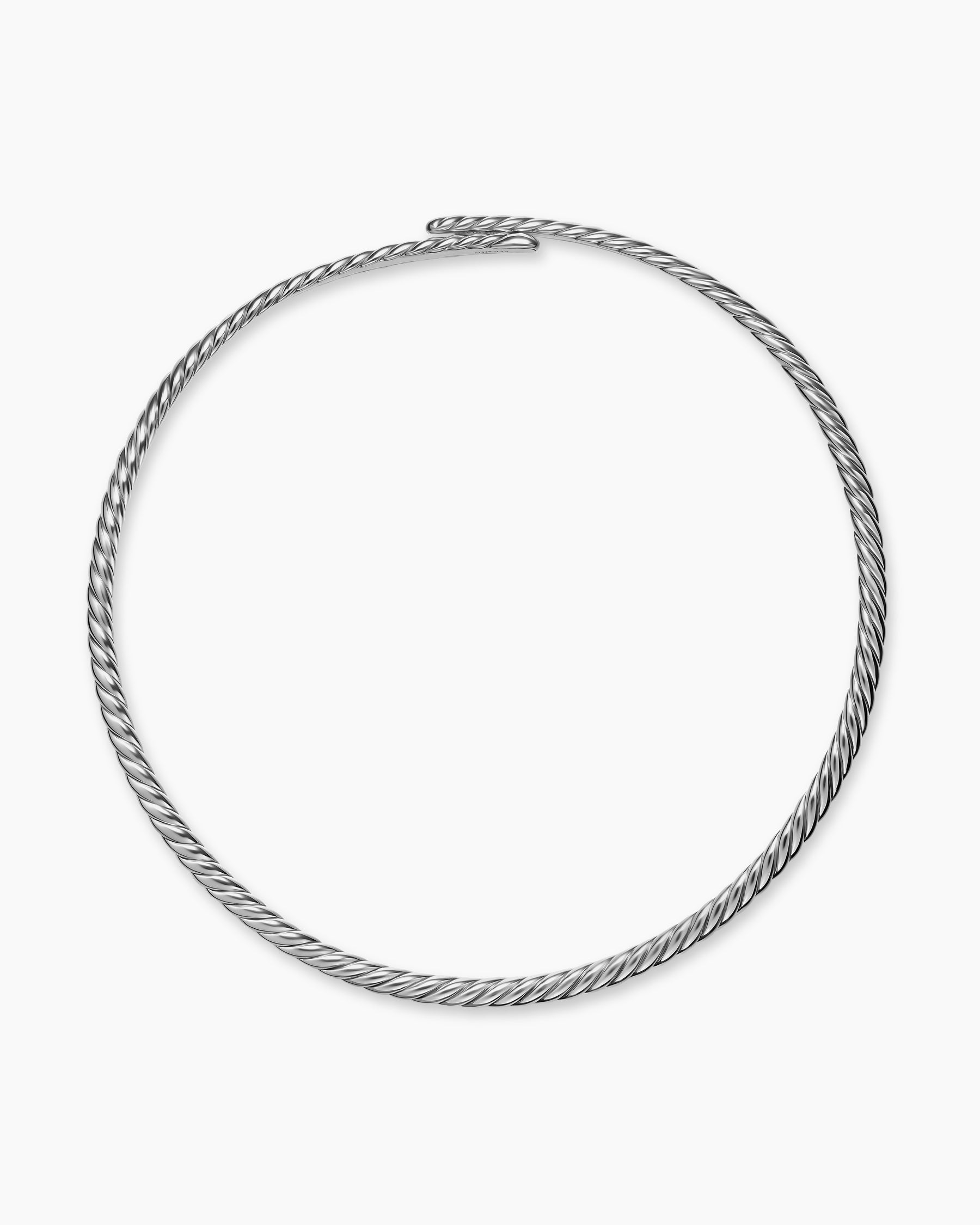 Sculpted Cable Flex Necklace in Sterling Silver, 5mm