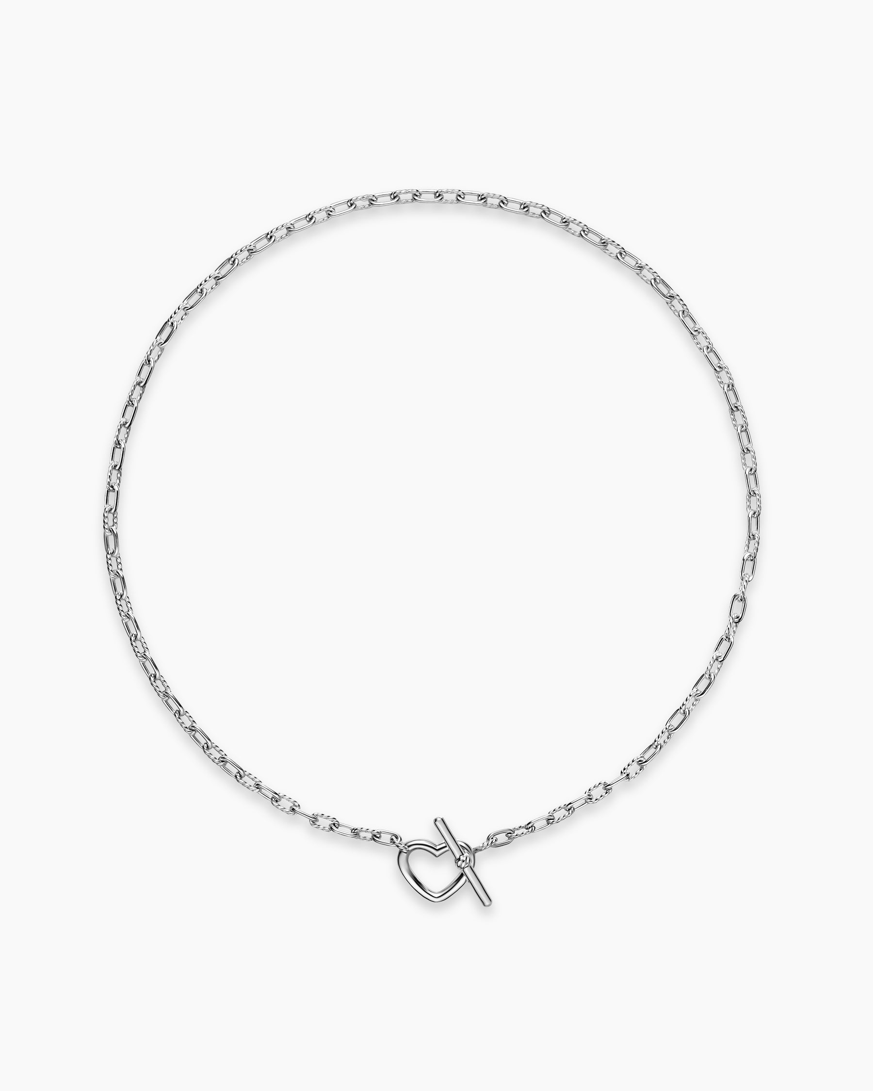 DY Madison Heart Toggle Chain Necklace in Sterling Silver, 3mm - Image 3