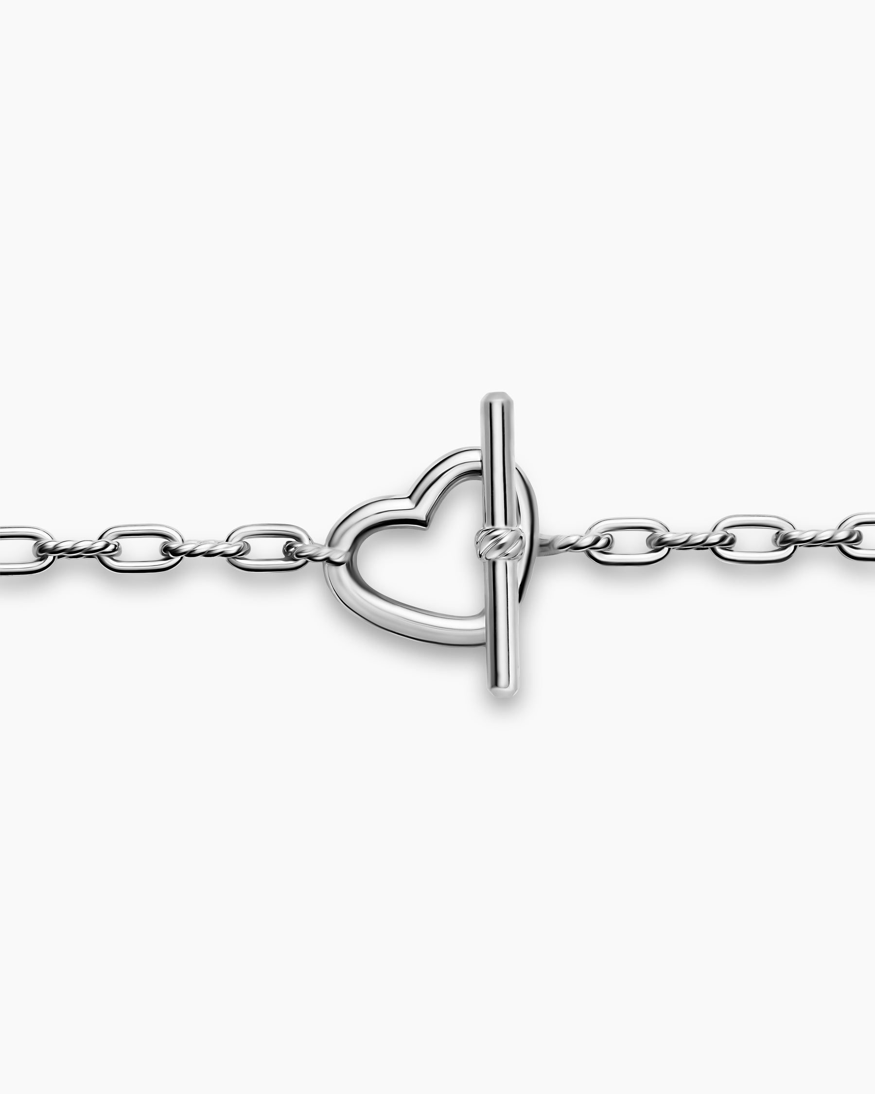 DY Madison Heart Toggle Chain Necklace in Sterling Silver, 3mm - Image 5