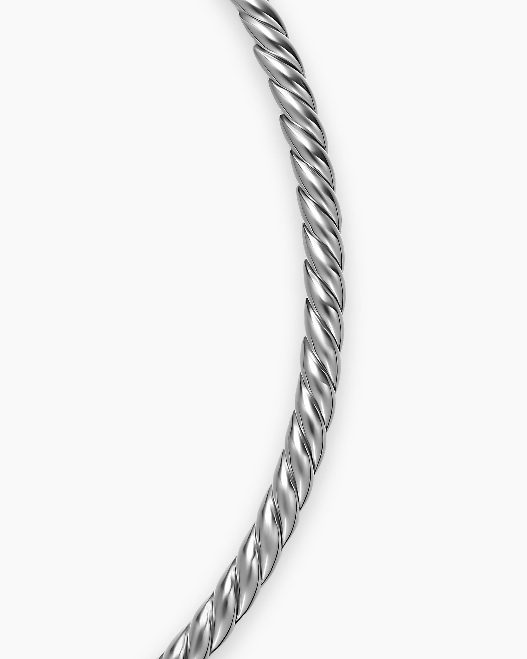 Sculpted Cable Flex Necklace in Sterling Silver, 3.5mm - Image 4