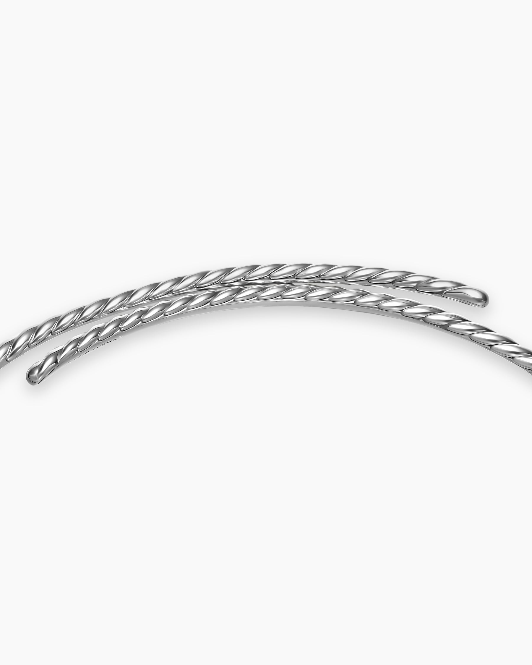 Sculpted Cable Flex Necklace in Sterling Silver, 3.5mm - Image 5