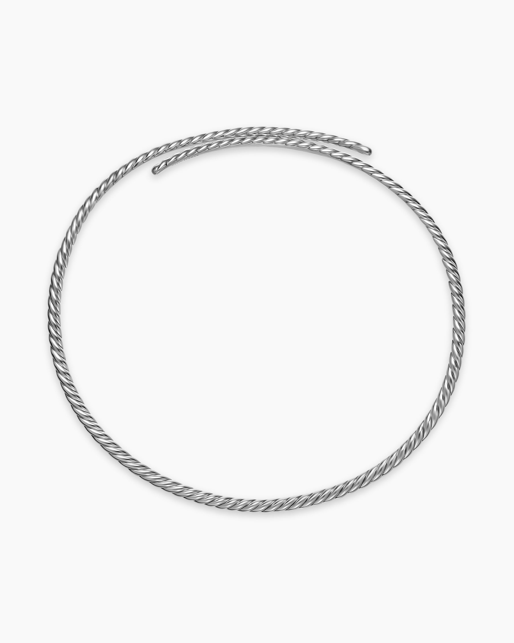 Sculpted Cable Flex Necklace in Sterling Silver, 3.5mm
