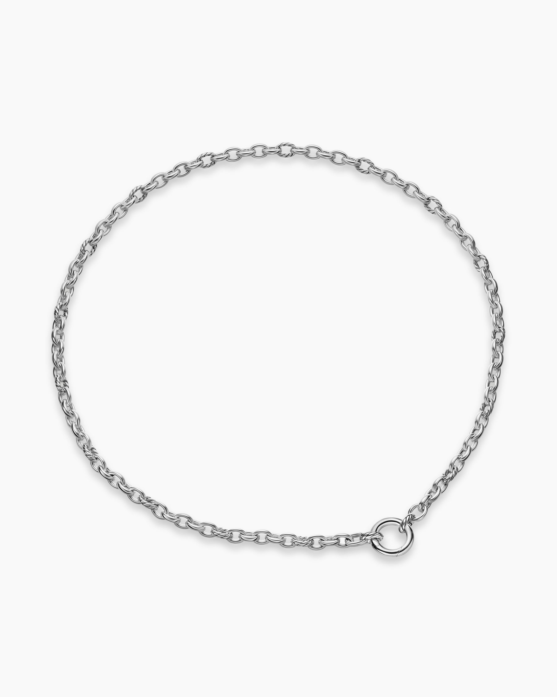 DY Mercer Petite Chain Necklace in Sterling Silver, 4.5mm - Image 3