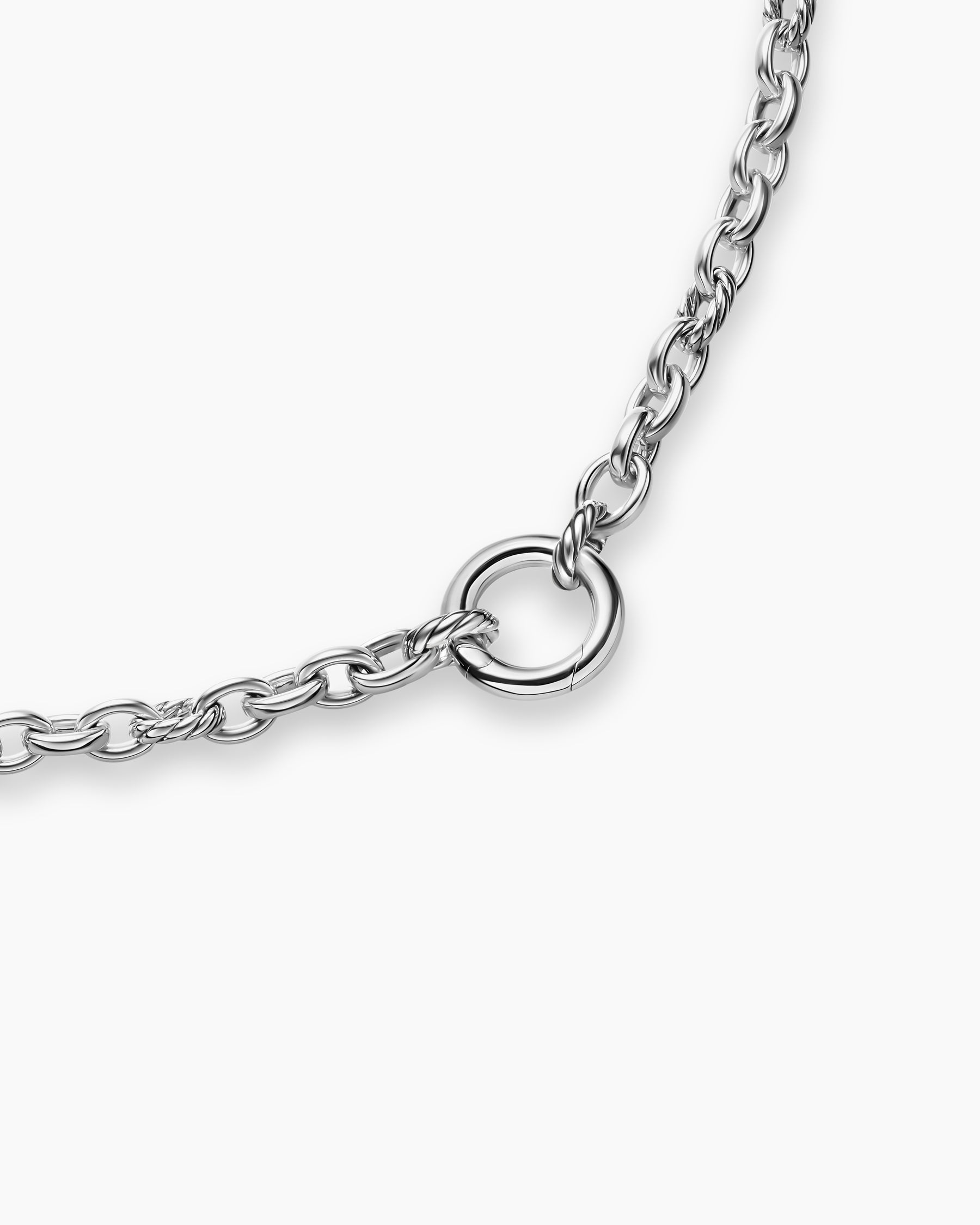 DY Mercer Petite Chain Necklace in Sterling Silver, 4.5mm - Image 4
