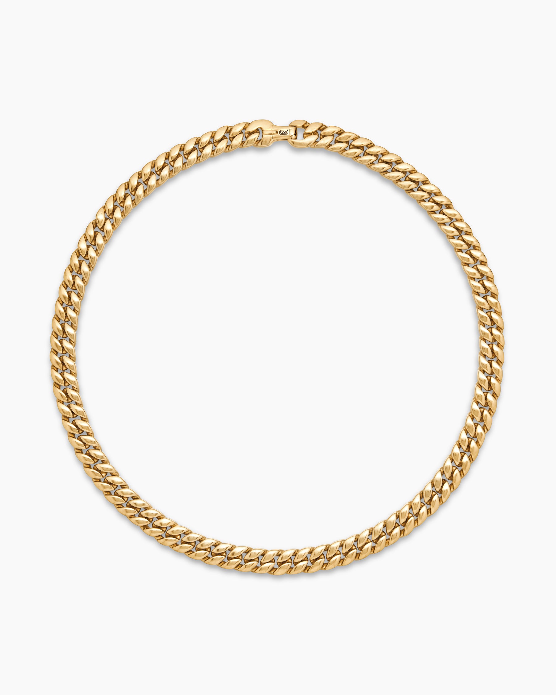 Curb Chain Necklace in 18K Yellow Gold, 11.5mm - Image 4