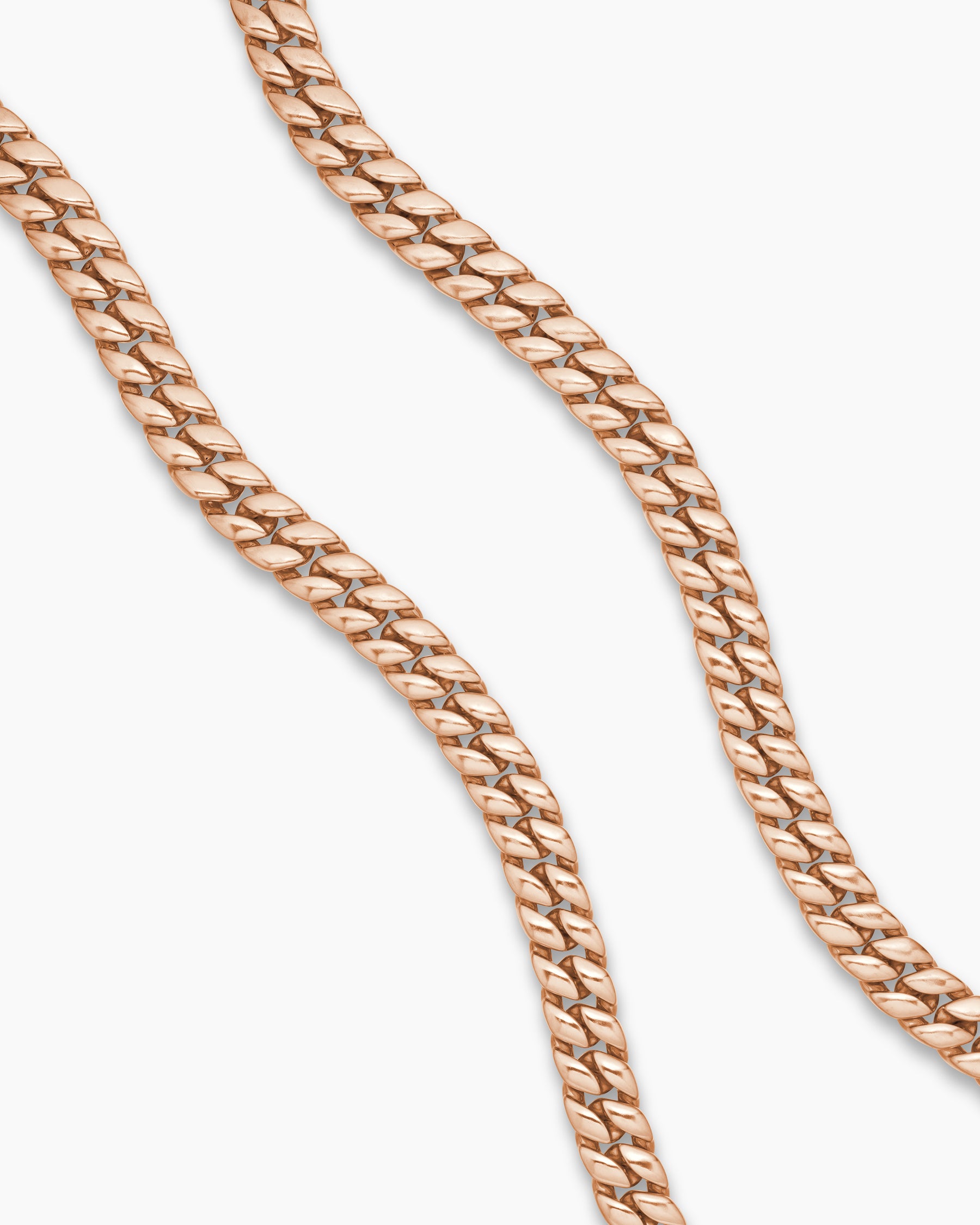 Curb Chain Necklace in 18K Rose Gold, 11.5mm - Image 3