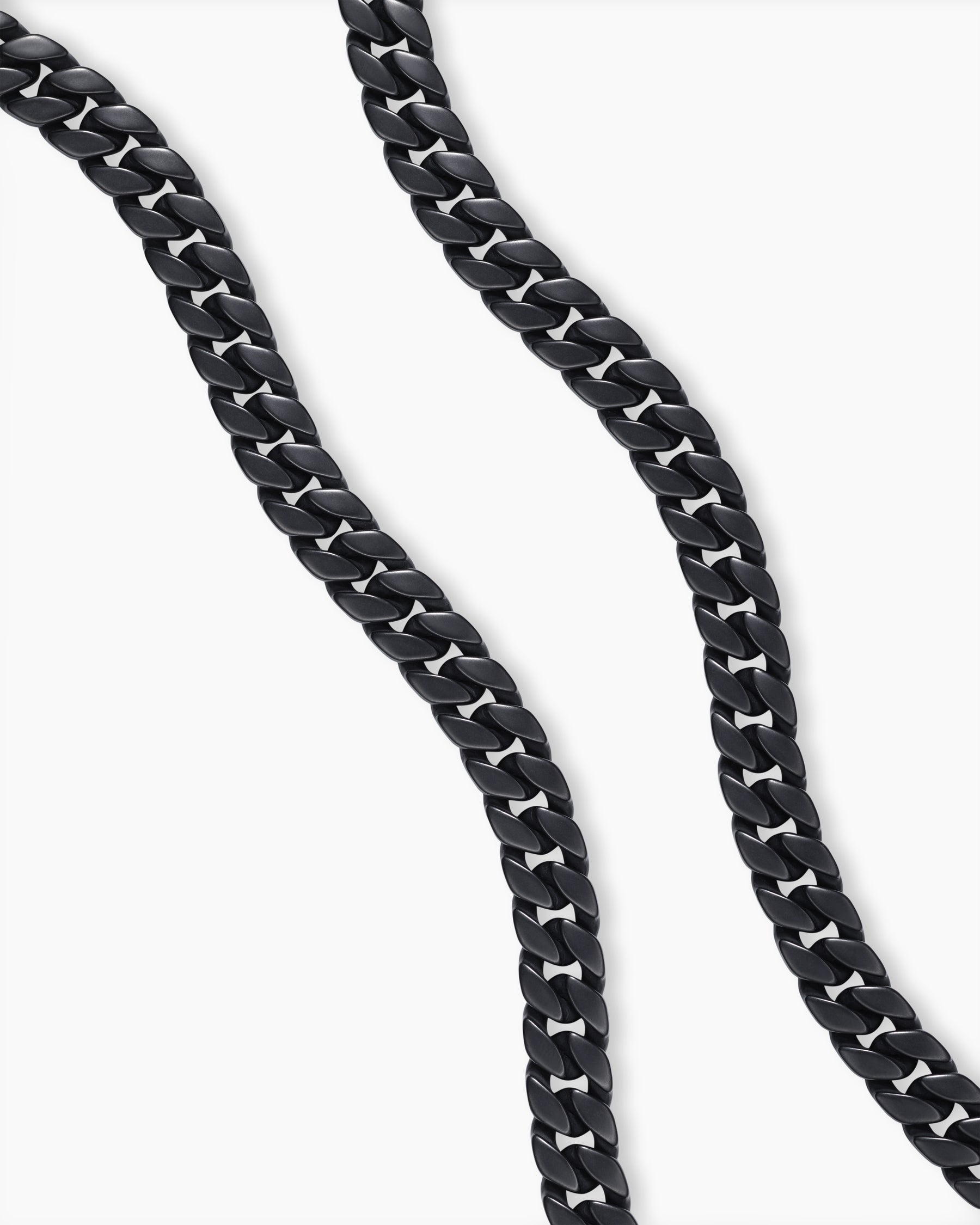 Curb Chain Necklace in Black Titanium, 11.5mm - Image 3