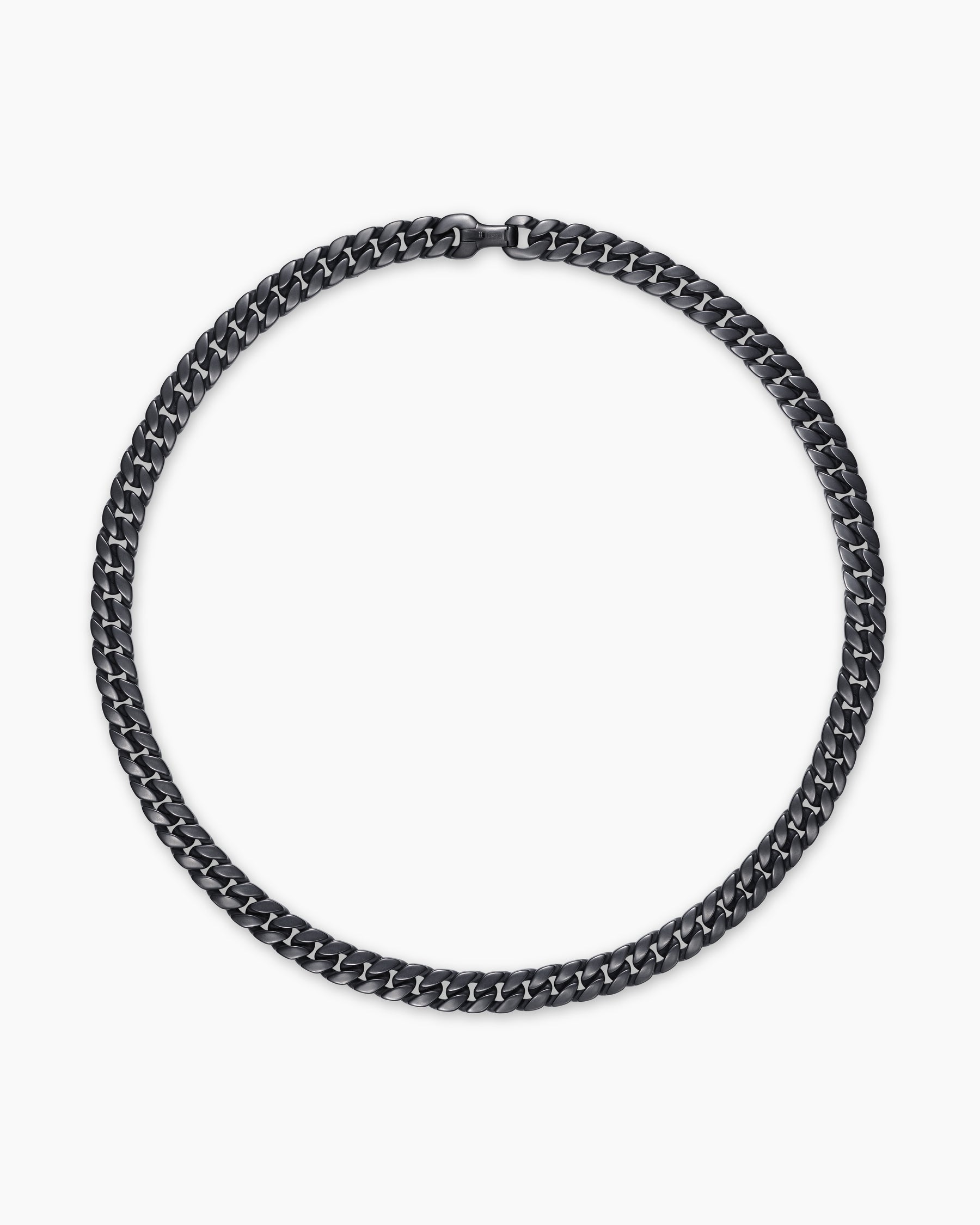 Curb Chain Necklace in Black Titanium, 11.5mm - Image 4