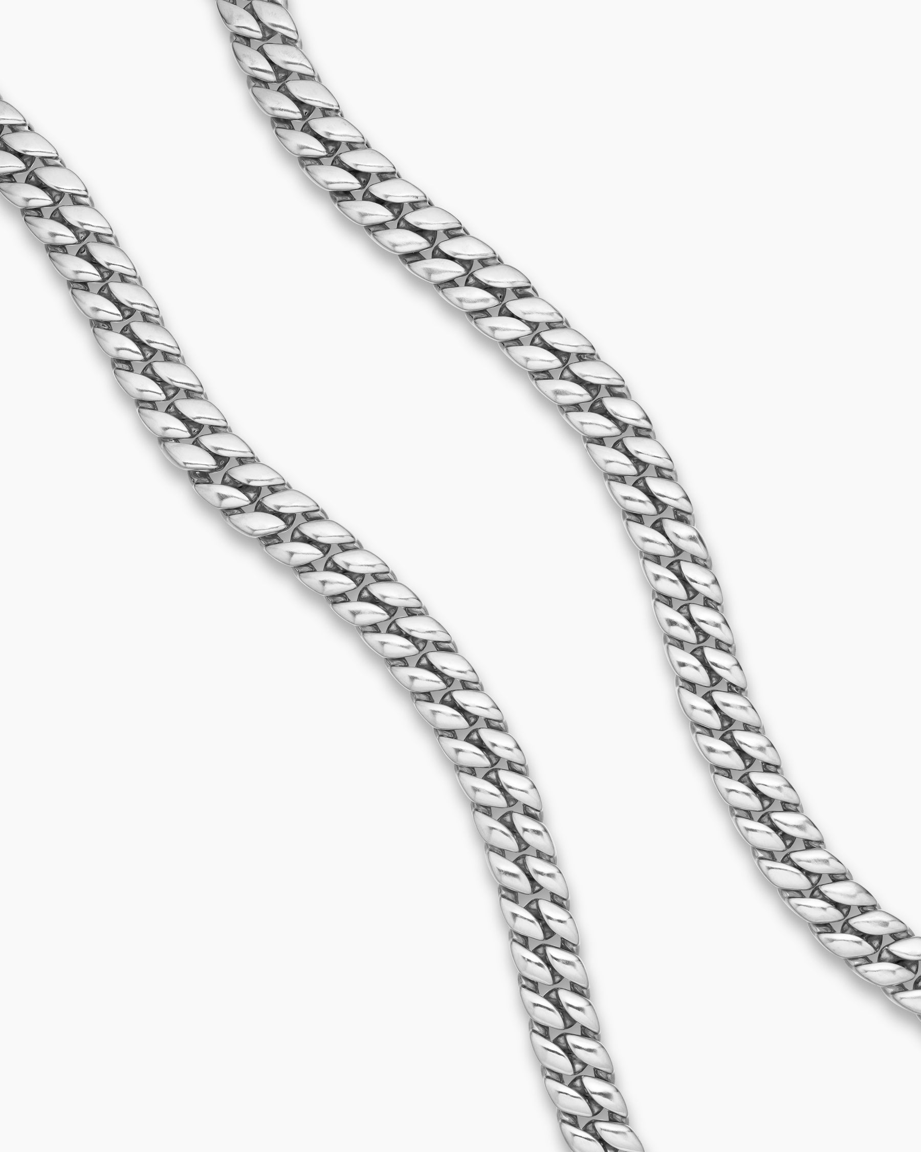 Curb Chain Necklace in Platinum, 11.5mm - Image 3