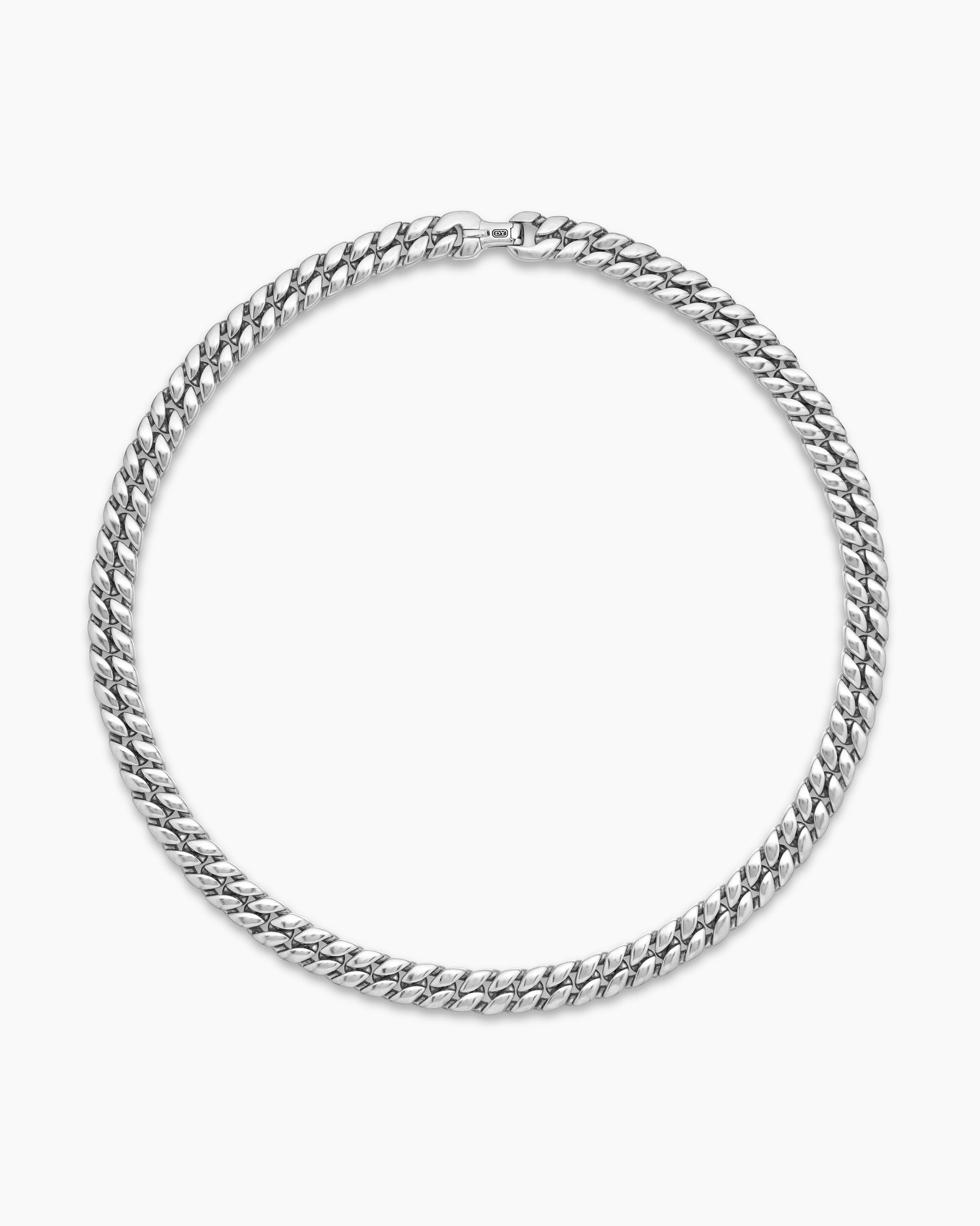 Curb Chain Necklace in Platinum, 11.5mm - Image 4