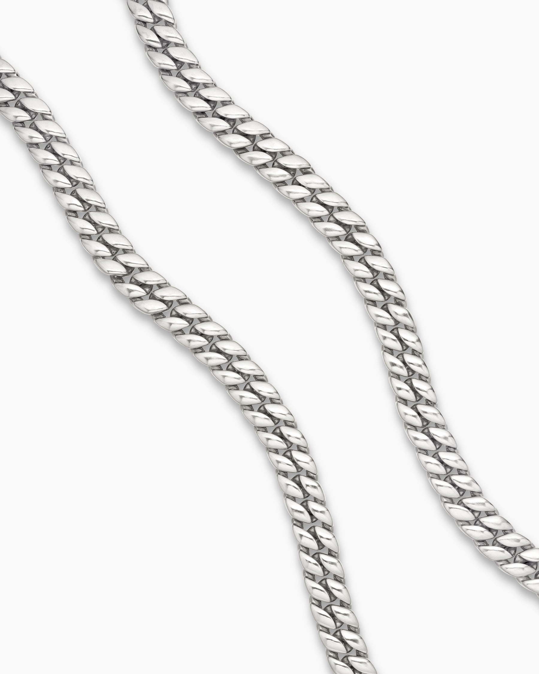 Curb Chain Necklace in Sterling Silver, 11.5mm - Image 3
