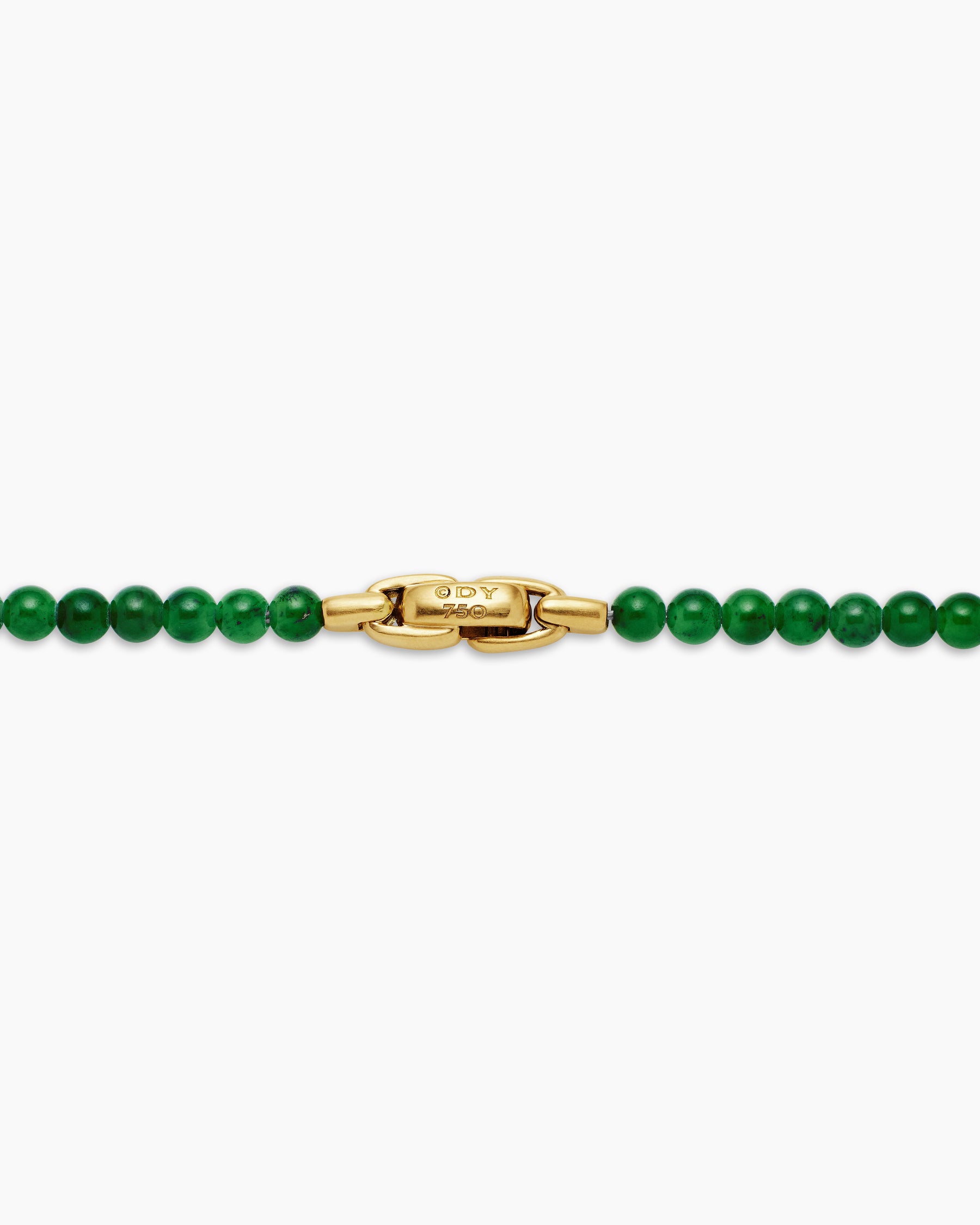 Spiritual Beads Necklace with Nephrite Jade and 18K Yellow Gold, 4mm - Image 5