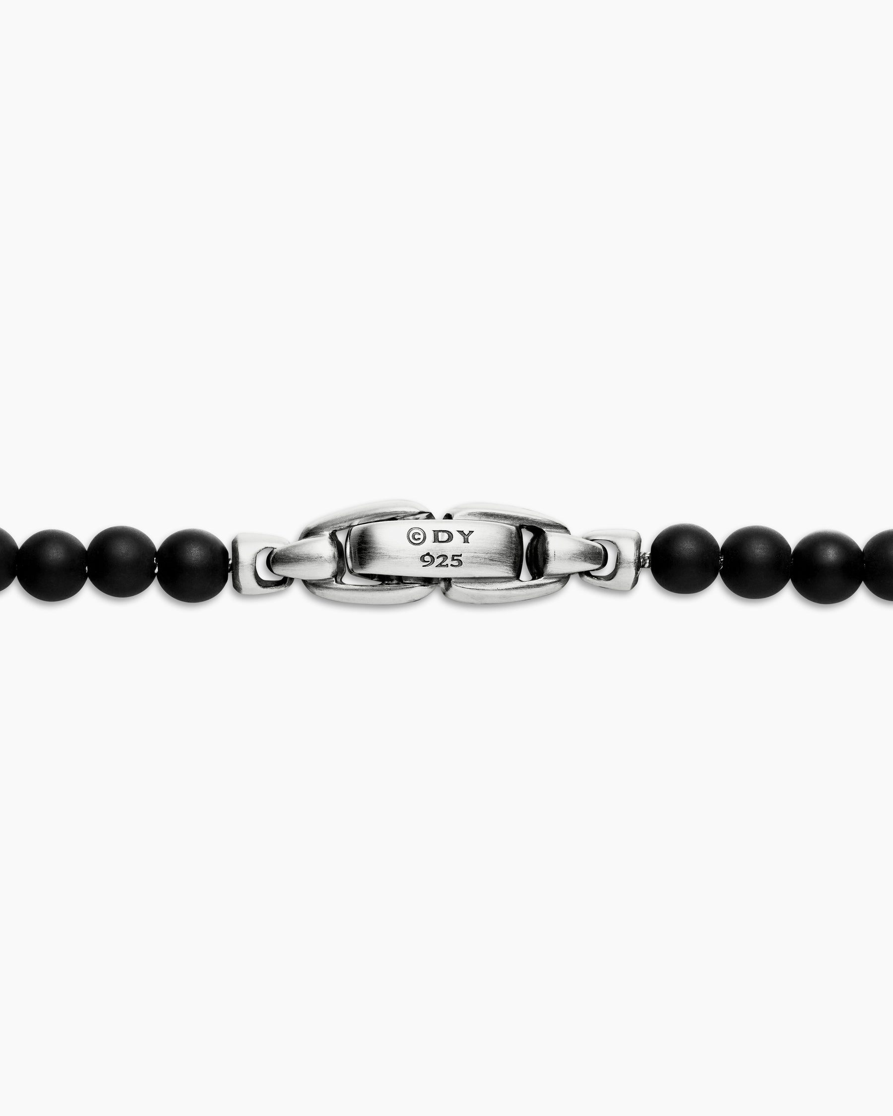 Spiritual Beads Necklace with Black Onyx and Sterling Silver, 4mm - Image 5