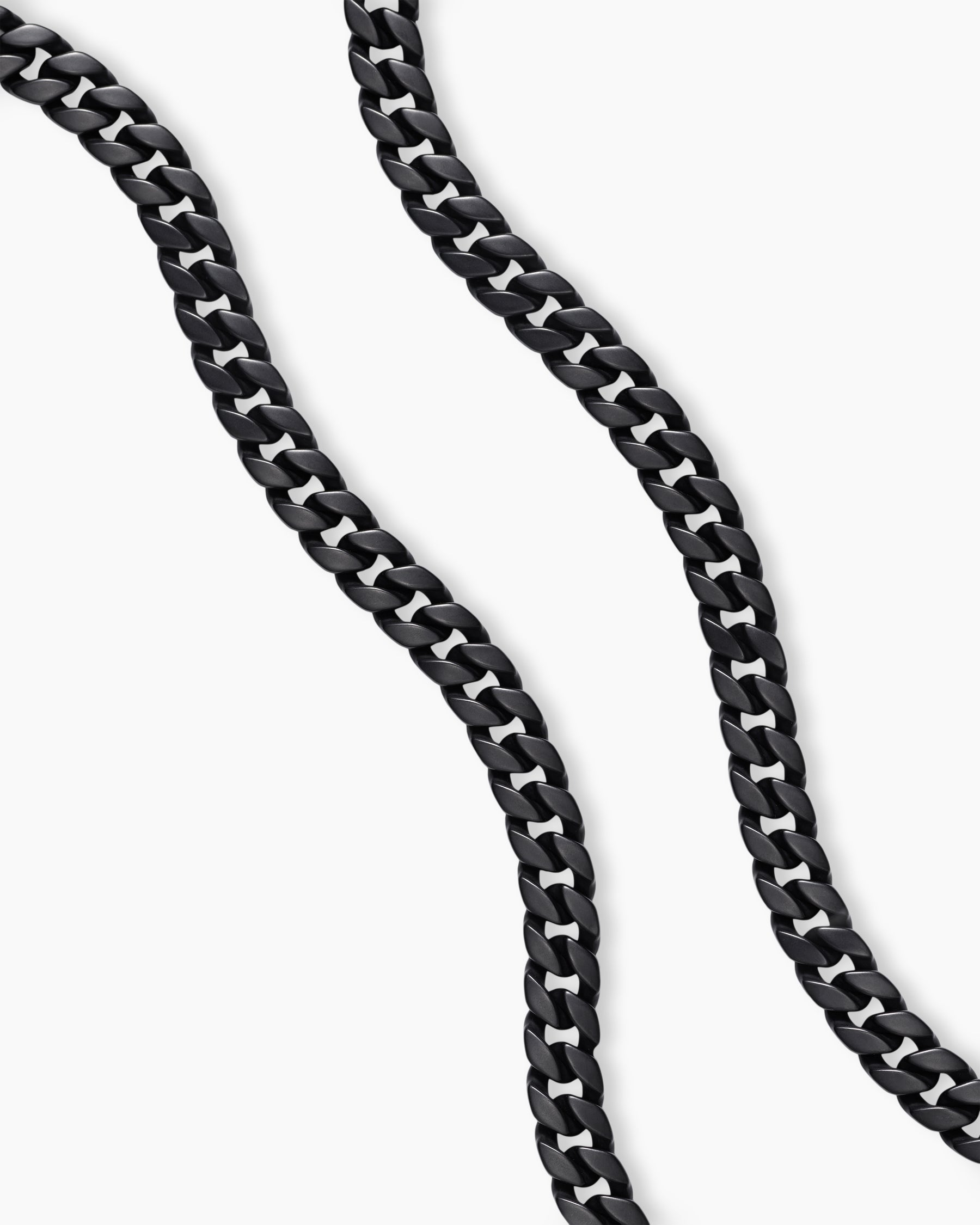 Curb Chain Necklace in Black Titanium, 8mm - Image 3