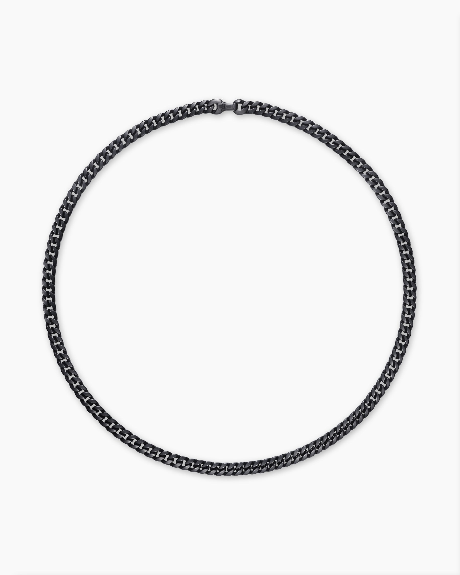 Curb Chain Necklace in Black Titanium, 8mm - Image 4
