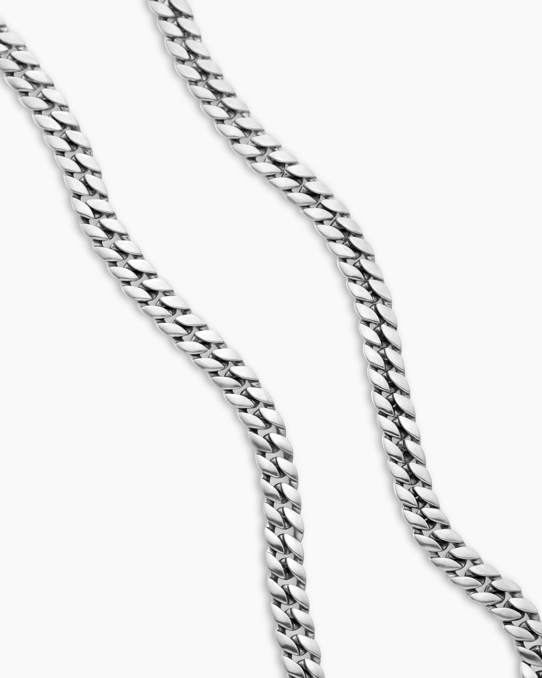 Curb Chain Necklace in Sterling Silver, 8mm - Image 3