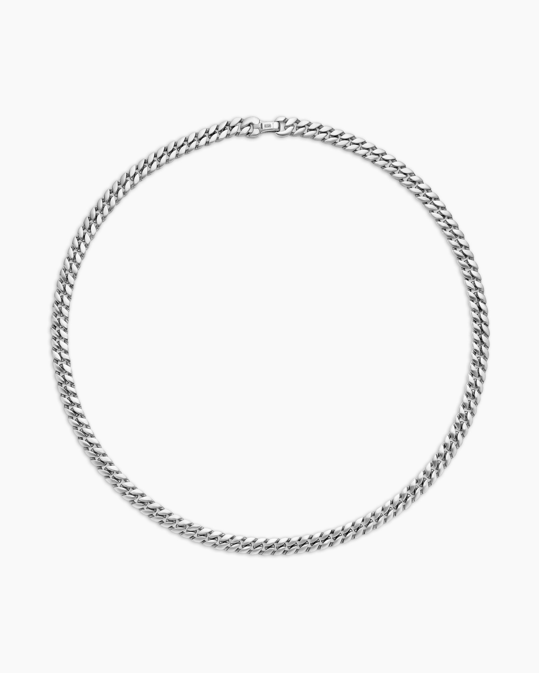 Curb Chain Necklace in Sterling Silver, 8mm - Image 4