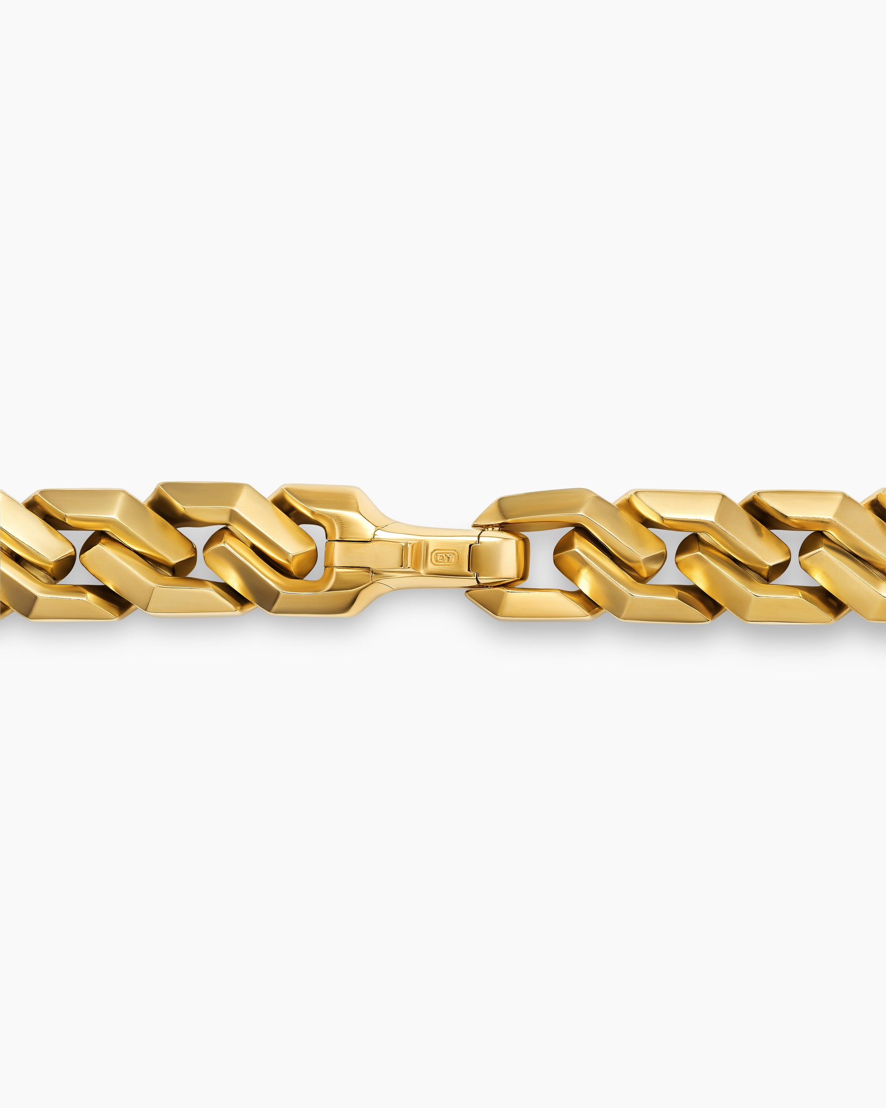 Curb Chain Angular Link Necklace in 18K Yellow Gold, 8.7mm - Image 5